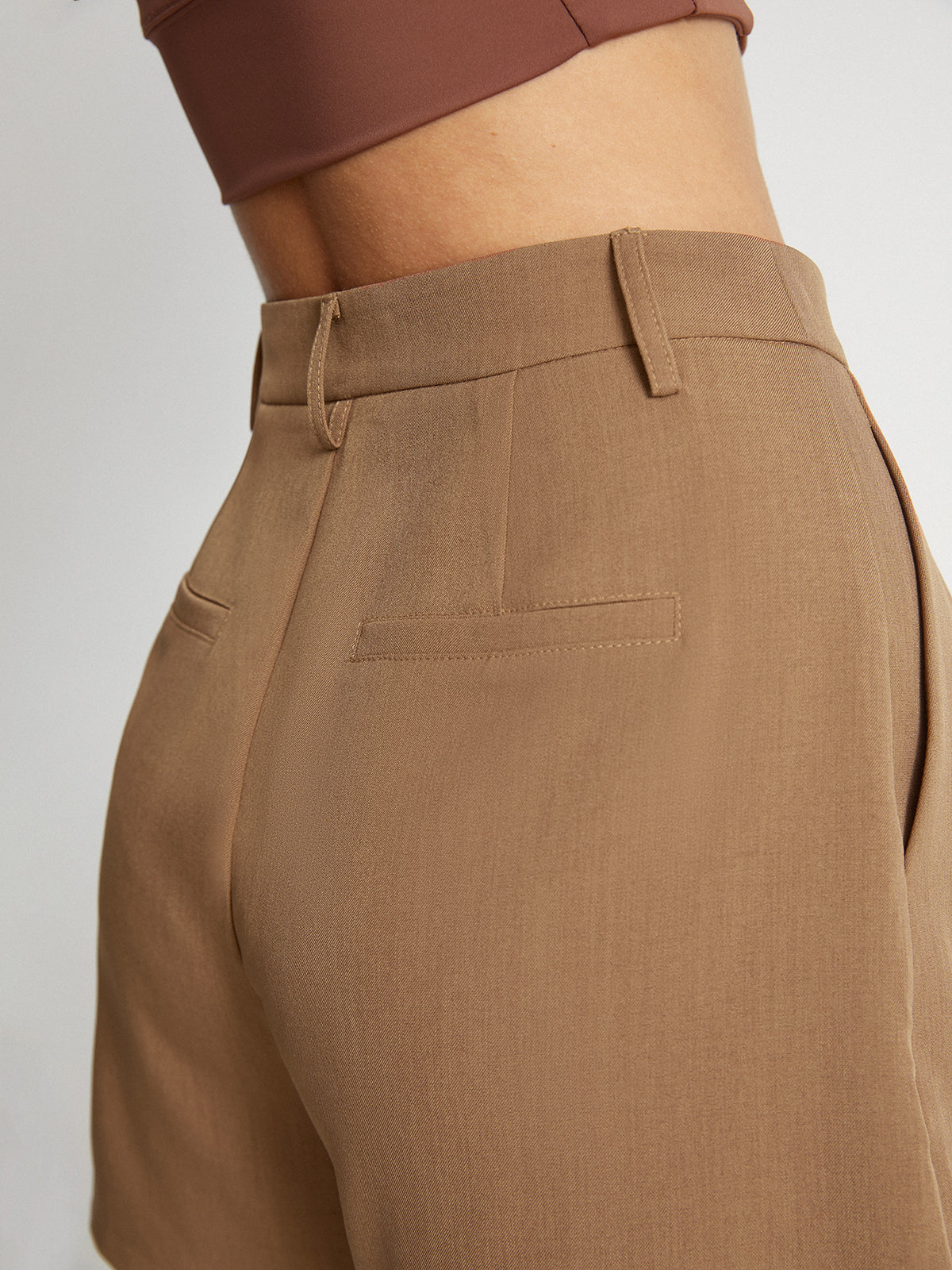 Thecomense - High Waisted Trouser Shorts