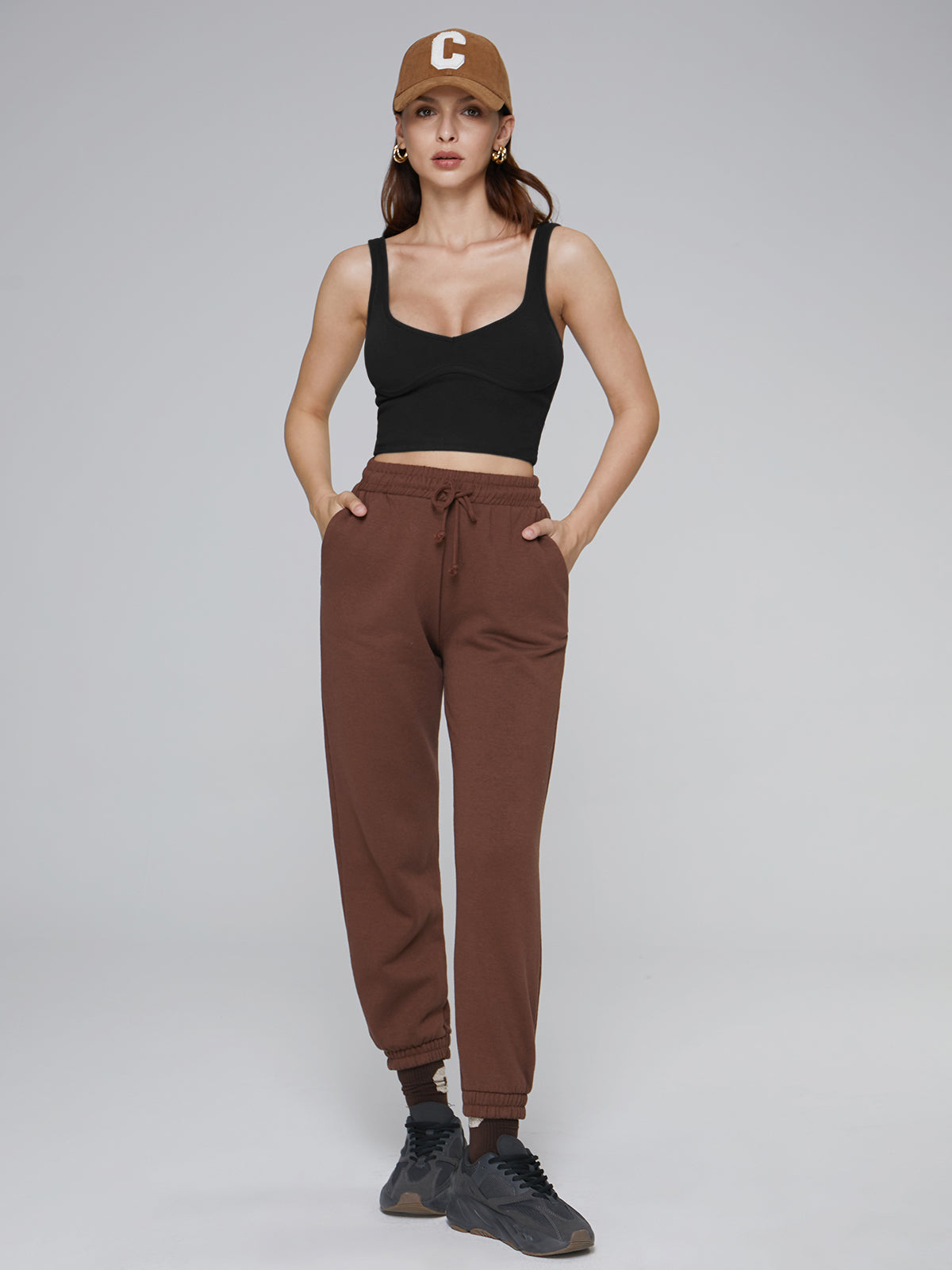 Thecomense - Balck Contour Crop Tank