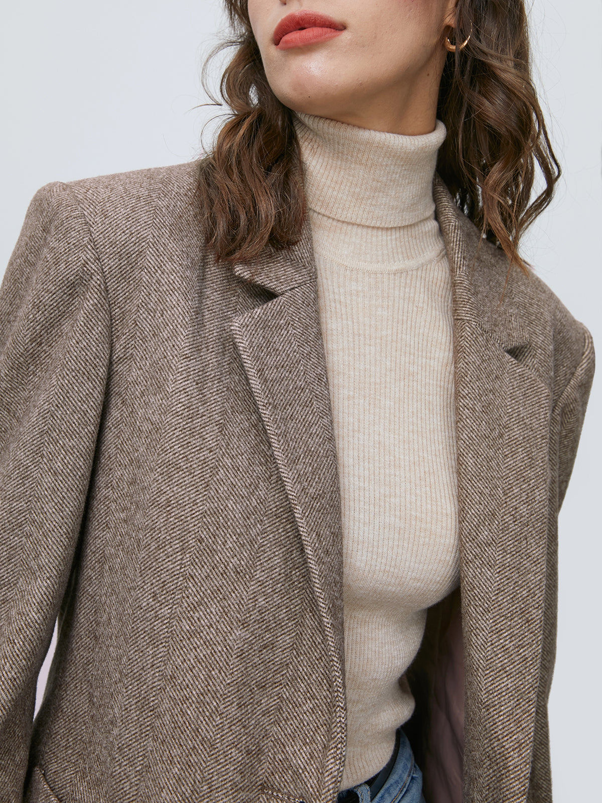 Thecomense - Wool Elbow Patch Blazer