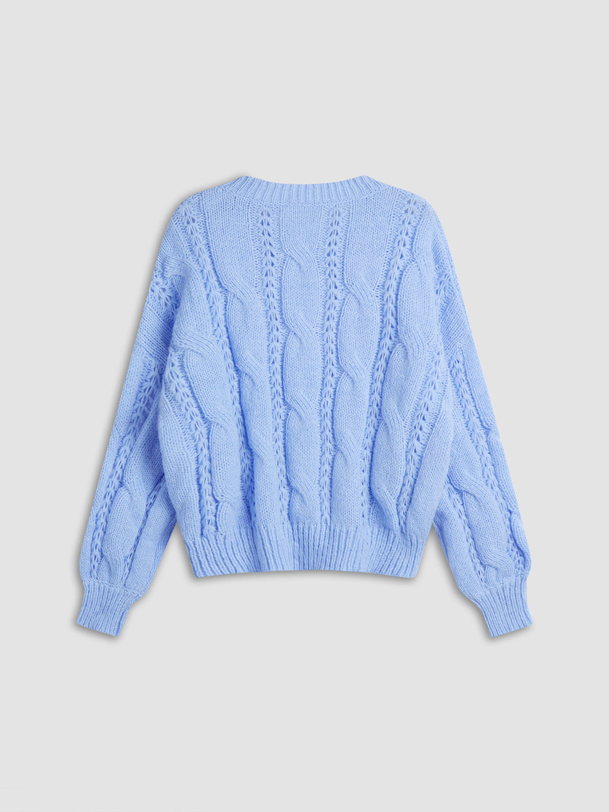 Thecomense - Sea Bubbles Cable Knit Sweater