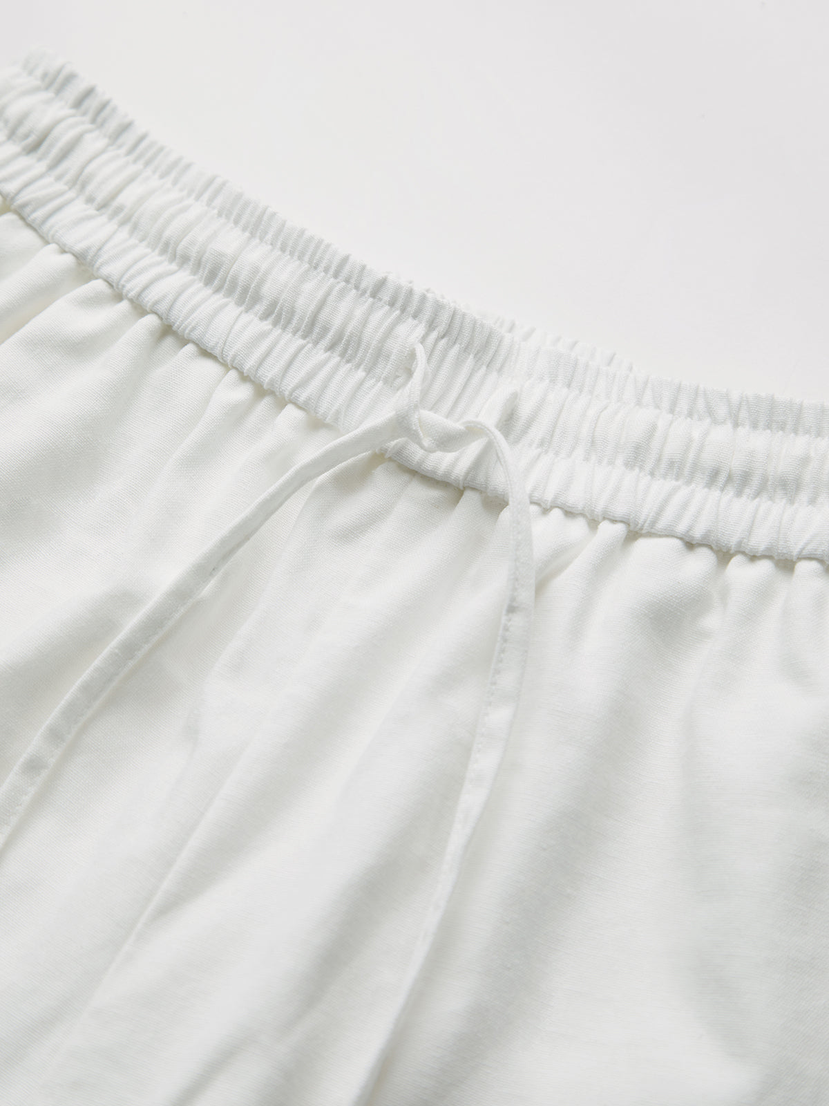Thecomense - Simple Bell Drawstring Wide Leg Pants