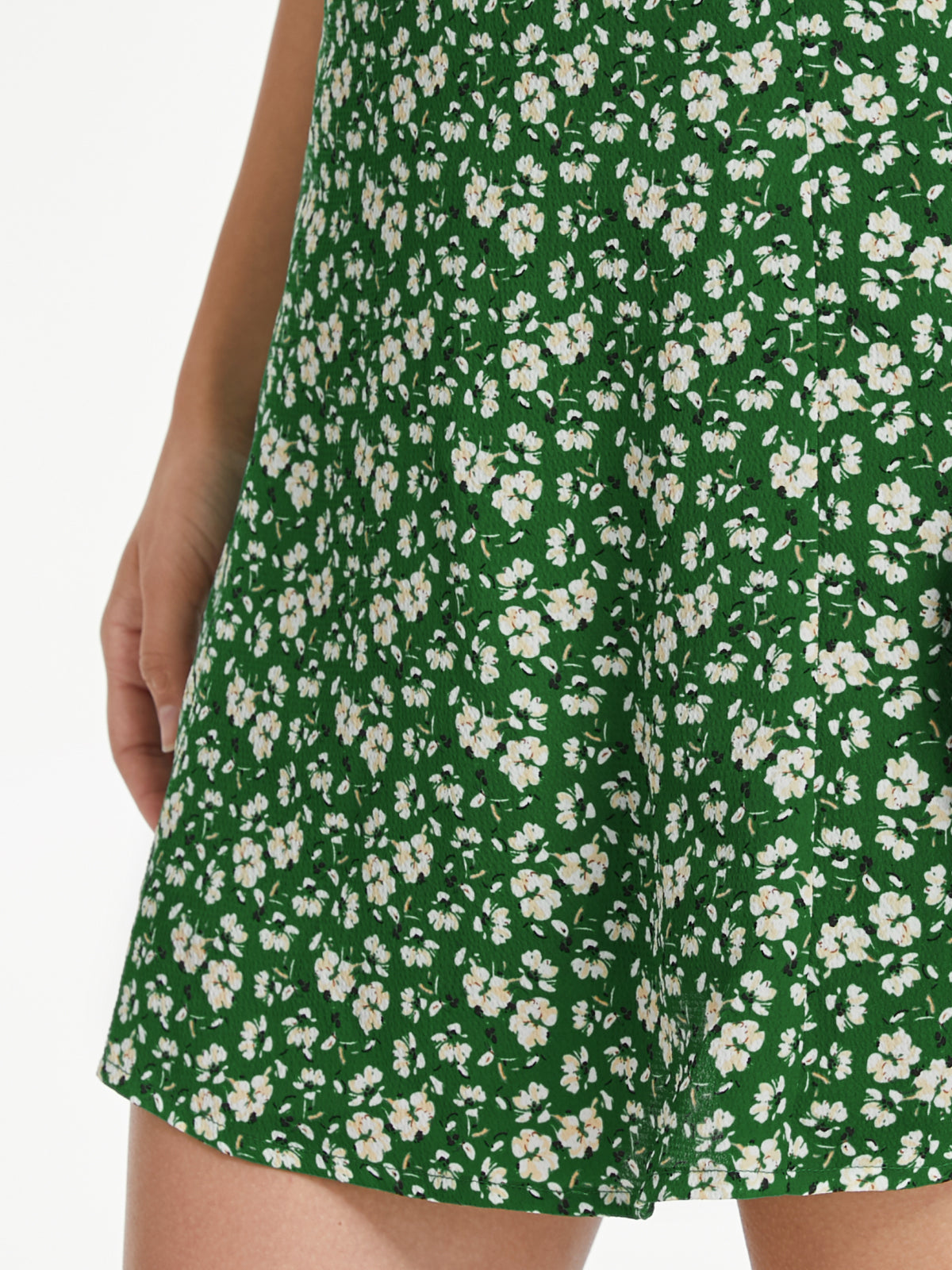 Thecomense - High Waisted Garden Floral Flowy Mini Skirt