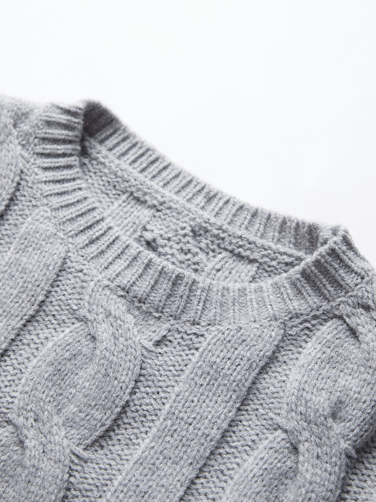 Thecomense - Breaking Rules Cable Knit Crop Sweater