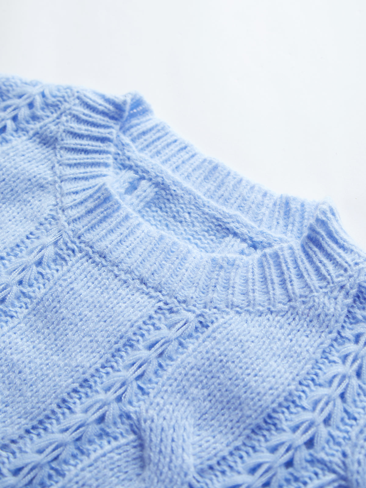 Thecomense - Sea Bubbles Cable Knit Sweater