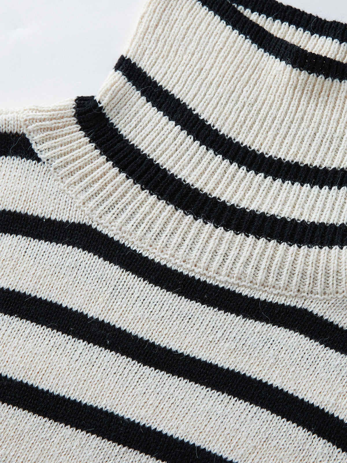Thecomense - Empolean Aqua Breton Stripe Mockneck Sweater
