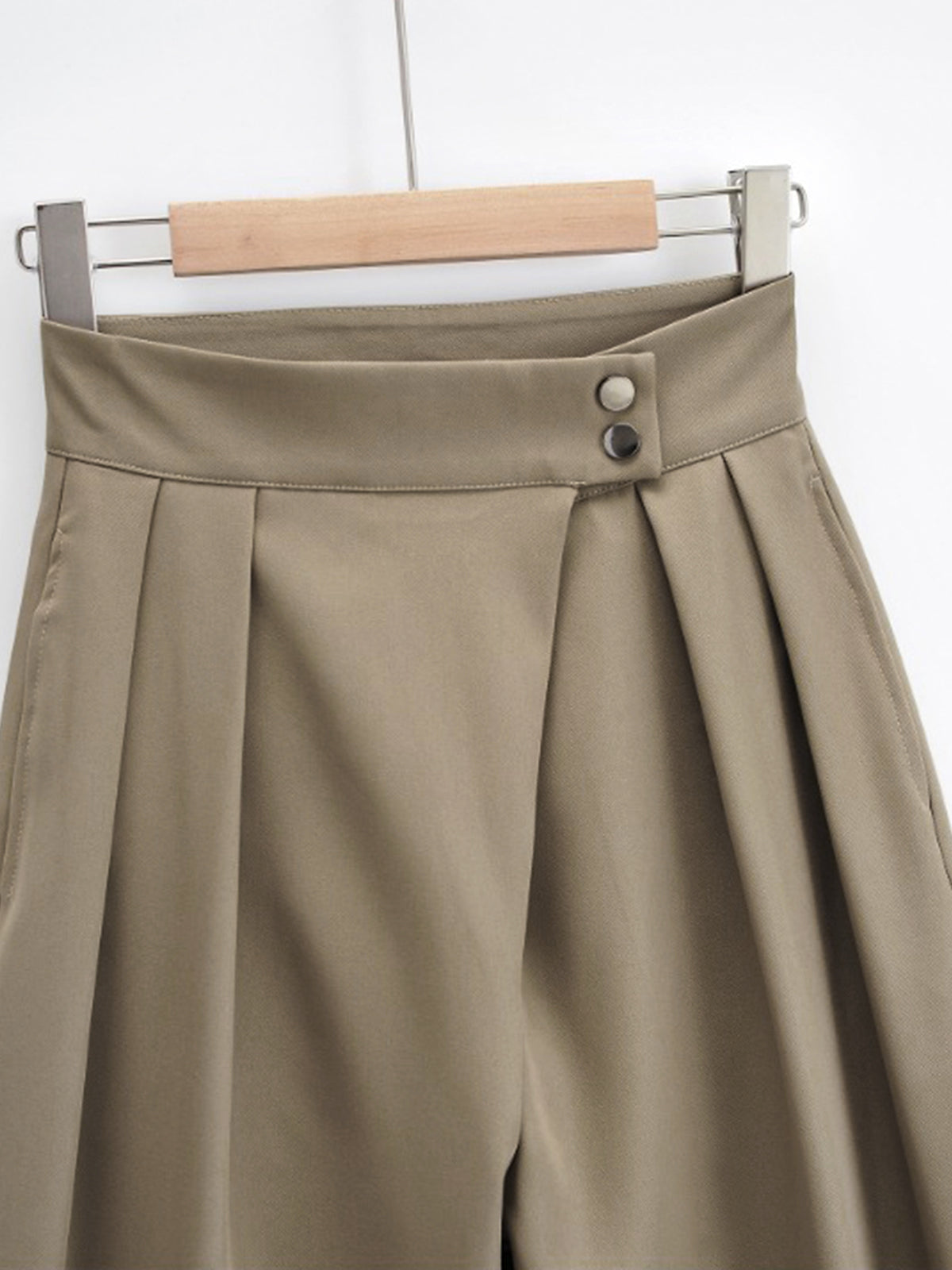 Thecomense - High Waisted Pleat Front Trousers