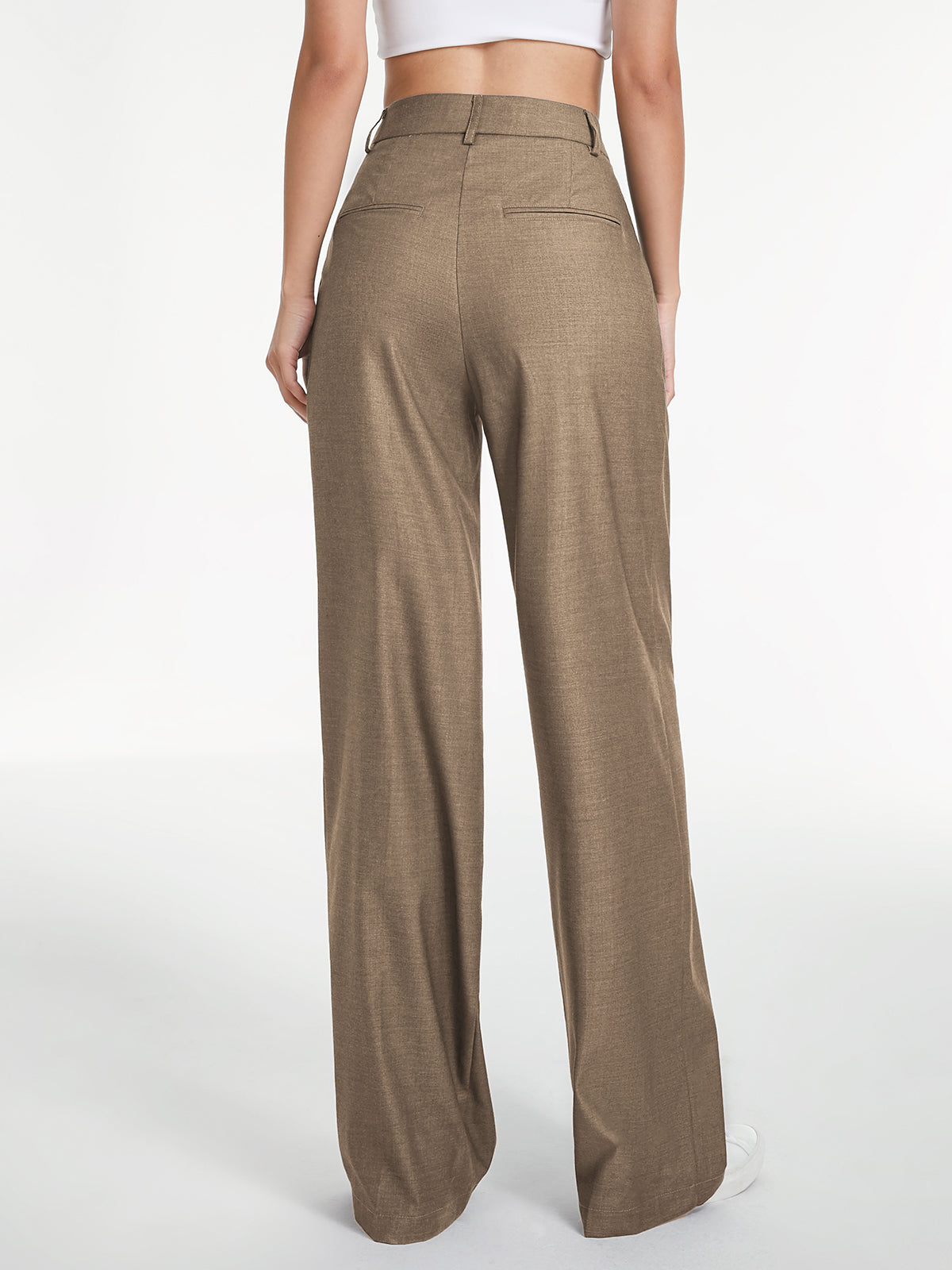 Thecomense - High Waisted Loose Wide Leg Trousers