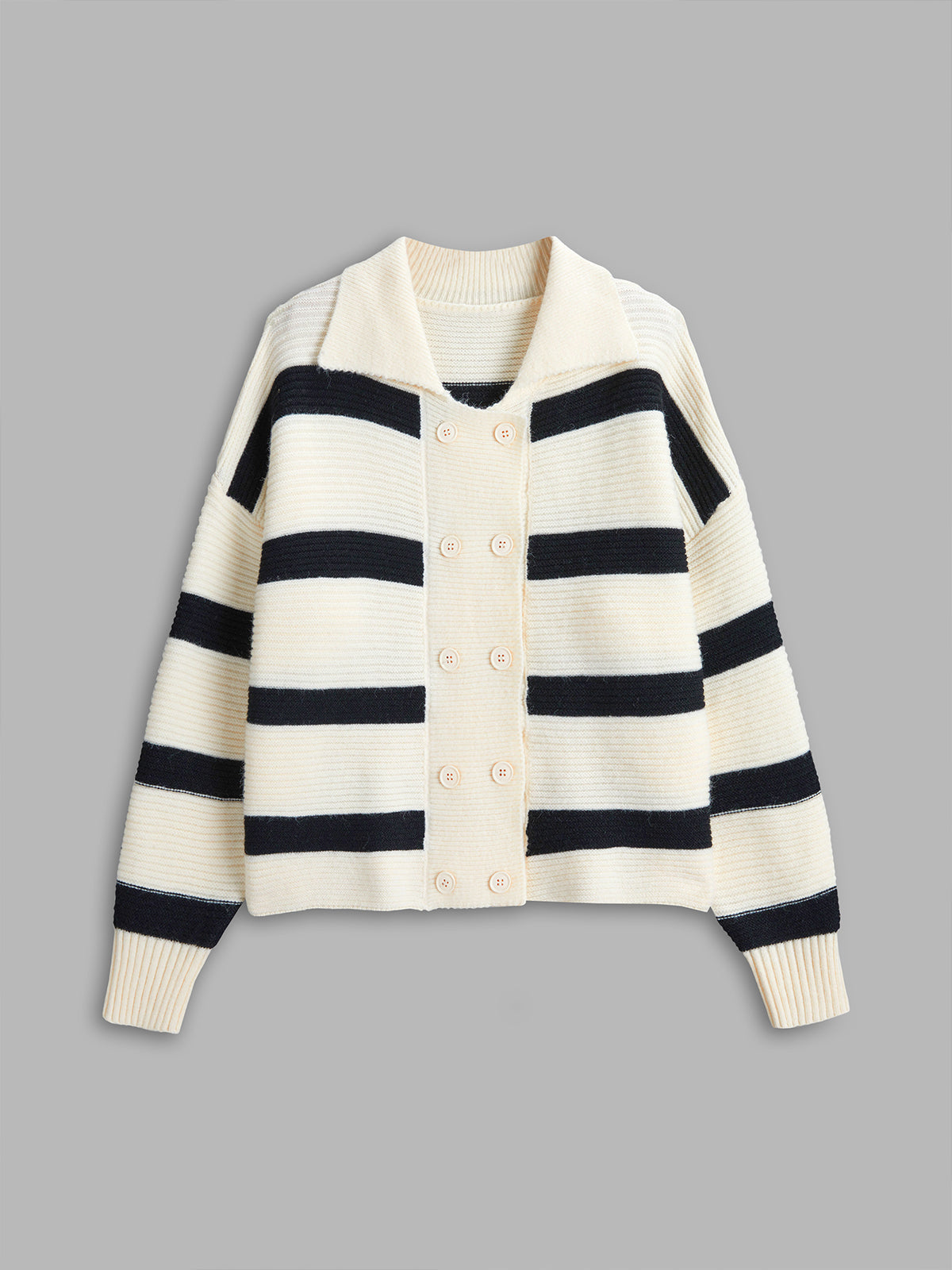 Thecomense - Alabastar Stripe Knit Cardigan