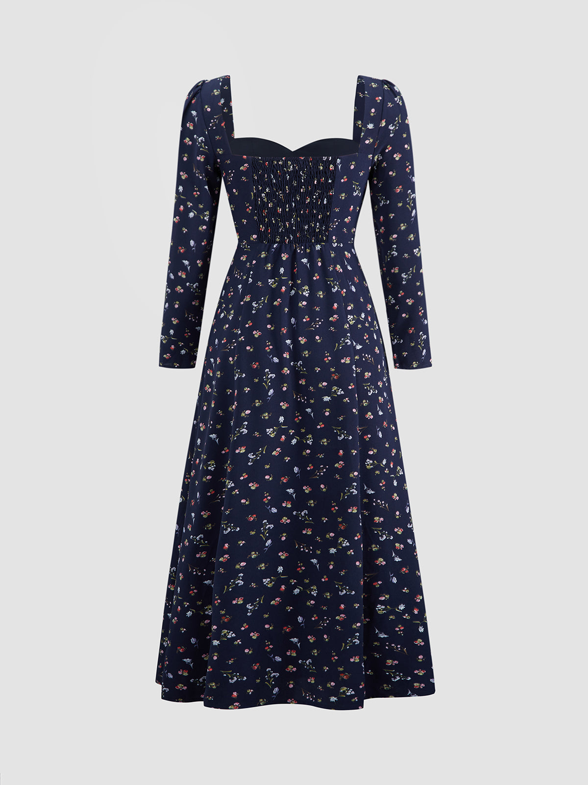 Thecomense - Ditsy Flora Square Dress