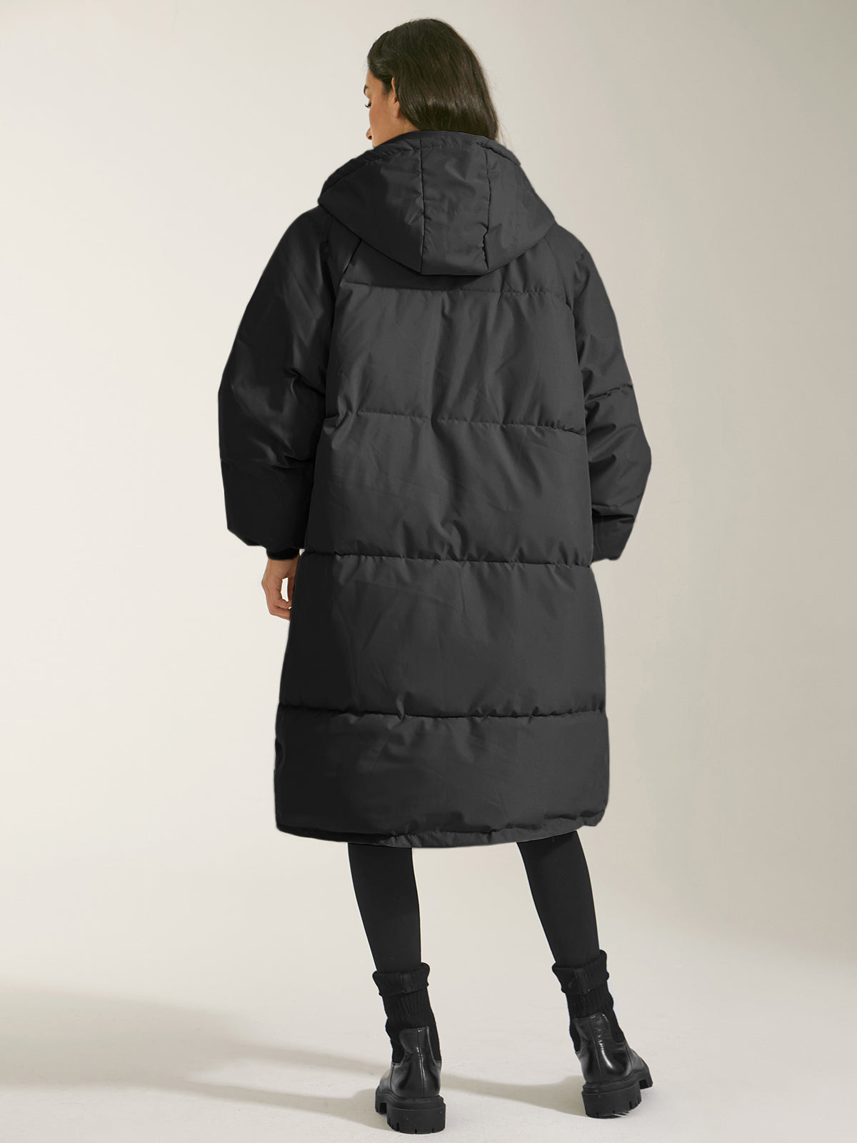 Thecomense - Long Hooded Puffer Parka Coat