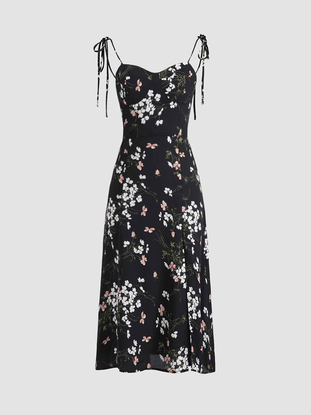 Thecomense - Ornate Floral Strap Dress