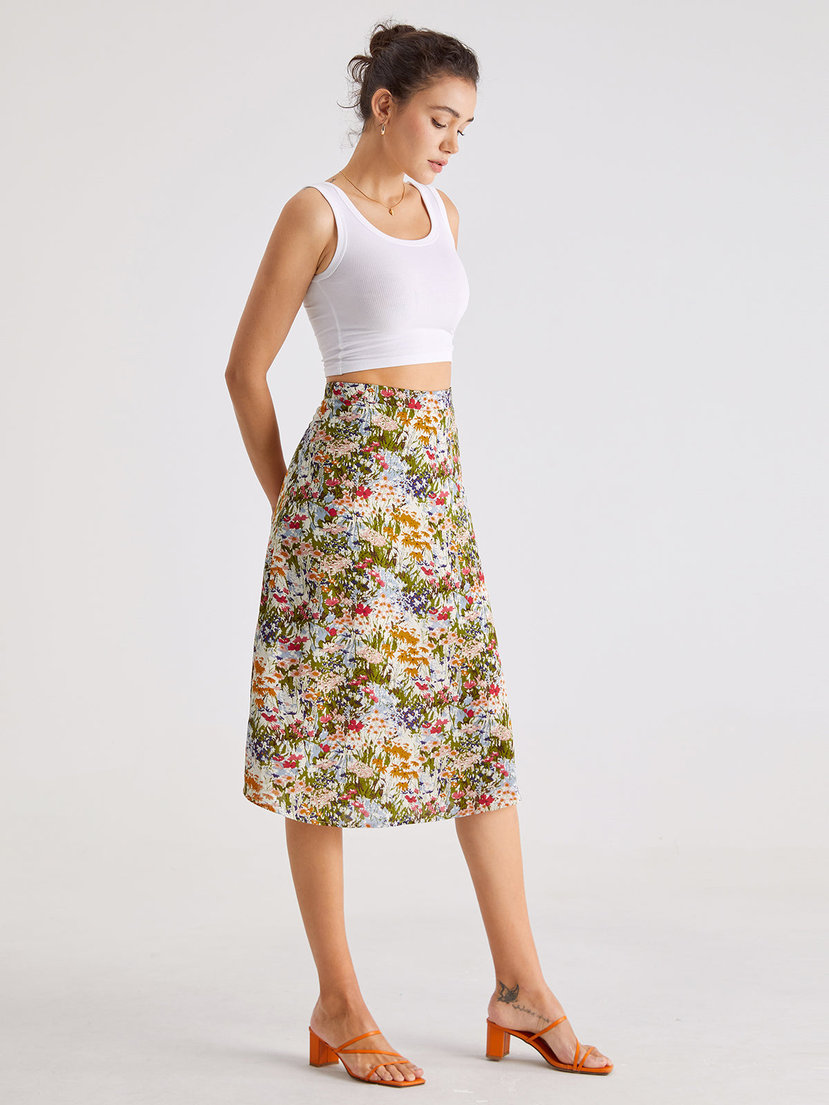 Thecomense - Bloom High Waisted Long Skirt