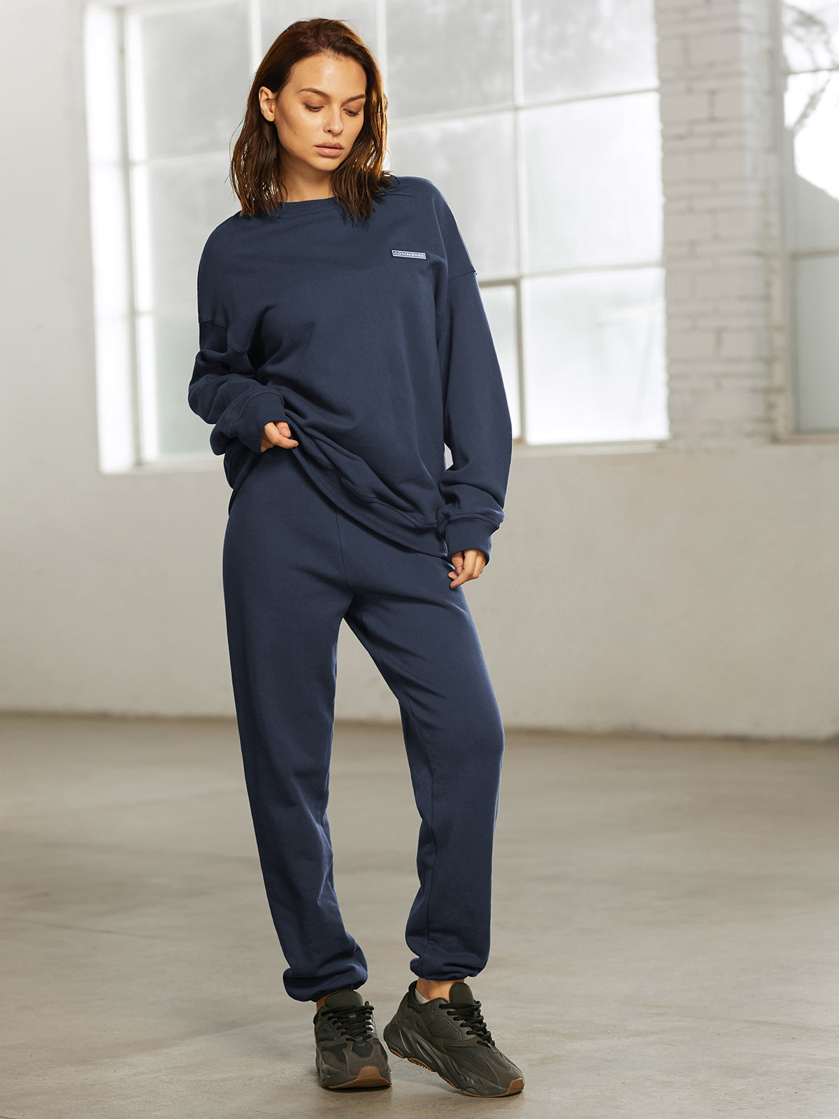 Thecomense - Drop Shoulder Crewneck Sweatshirt