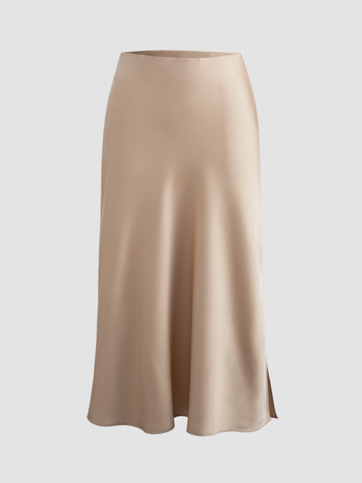 Thecomense - Creamy Cappuccino Satin Skirt