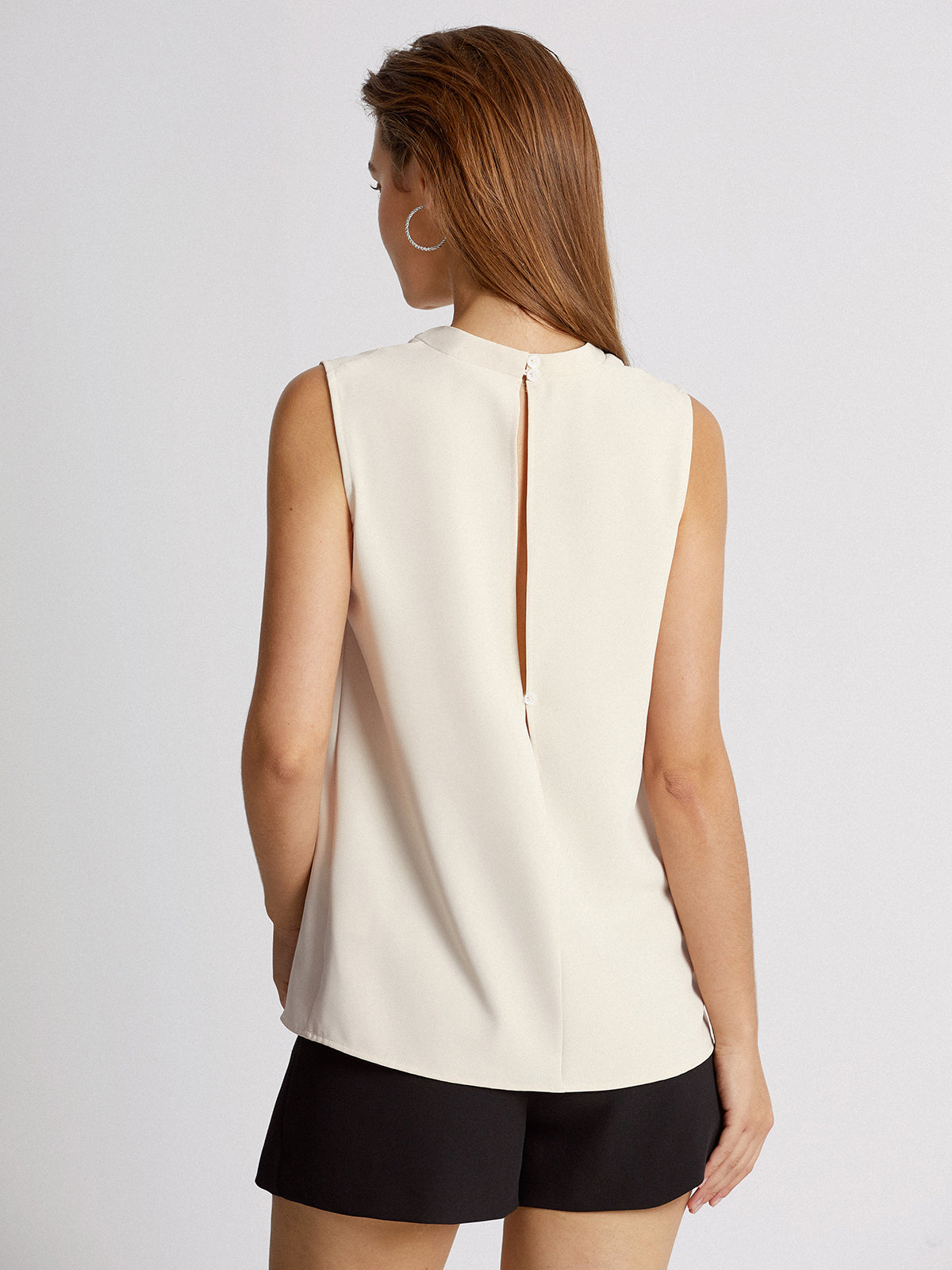 Thecomense - Cowl Neck Sleeveless Top