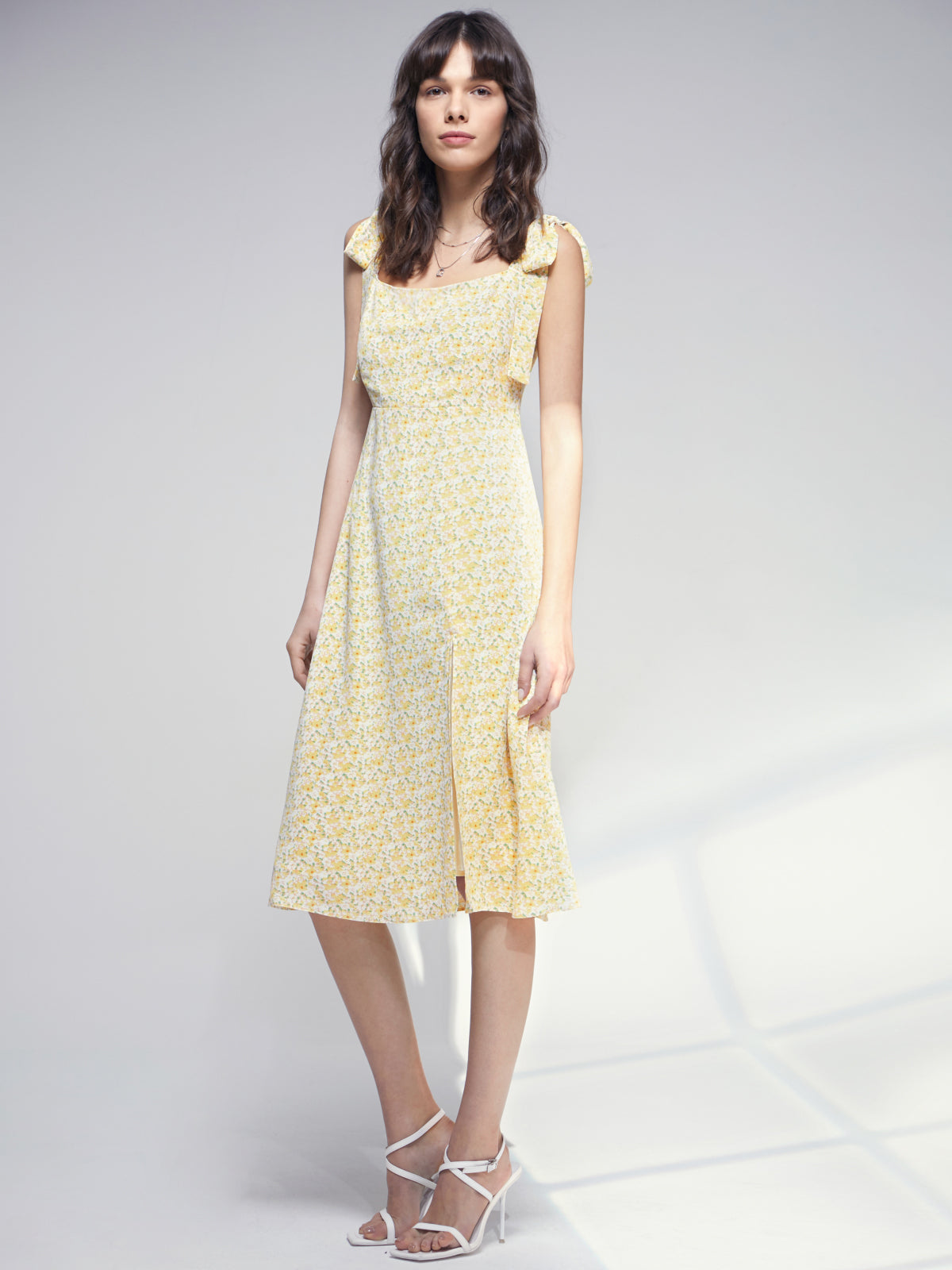 Thecomense - Cutie Caution Floral Strap Dress
