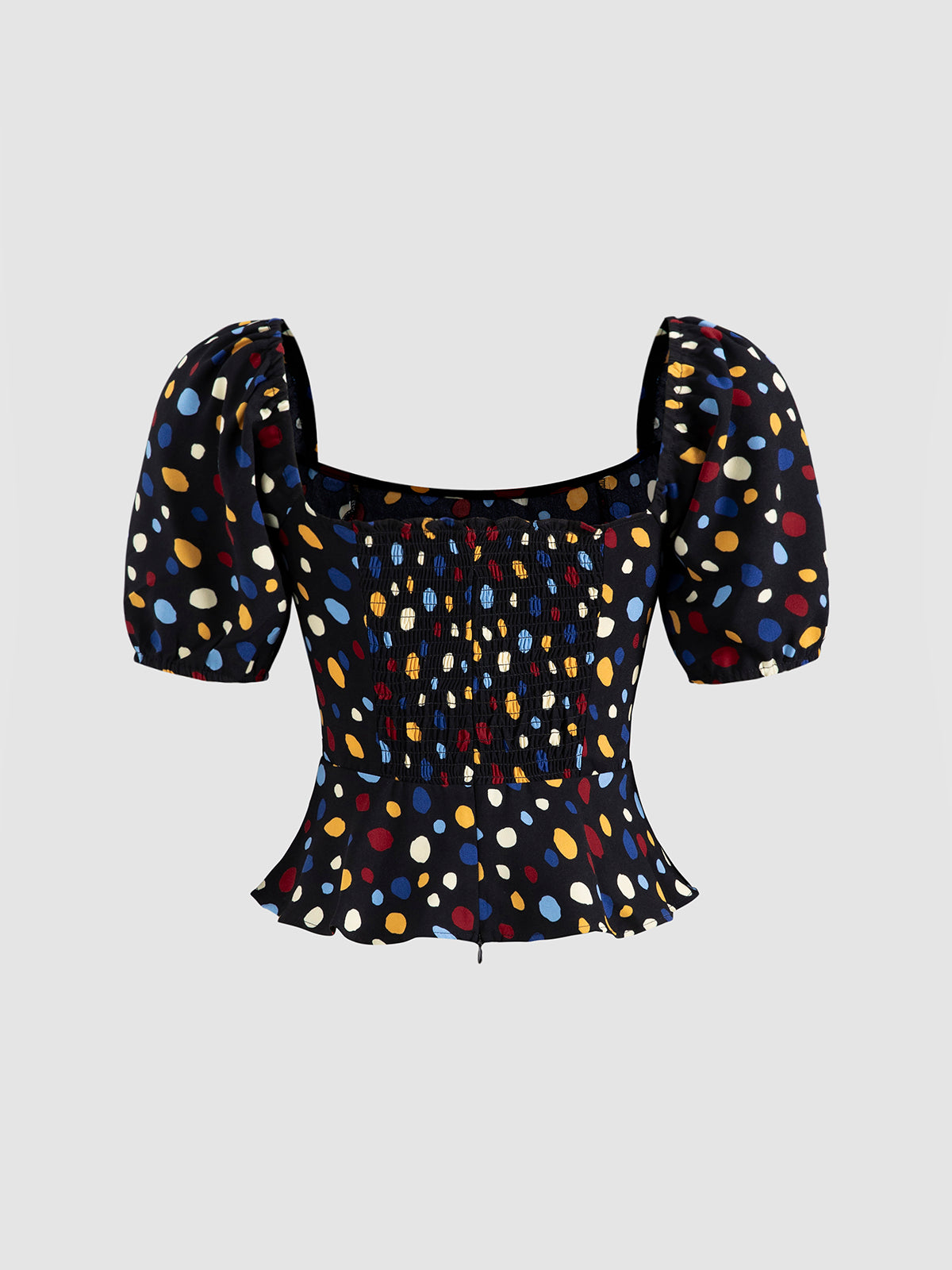Thecomense - M&M's Puff Sleeve Crop Top