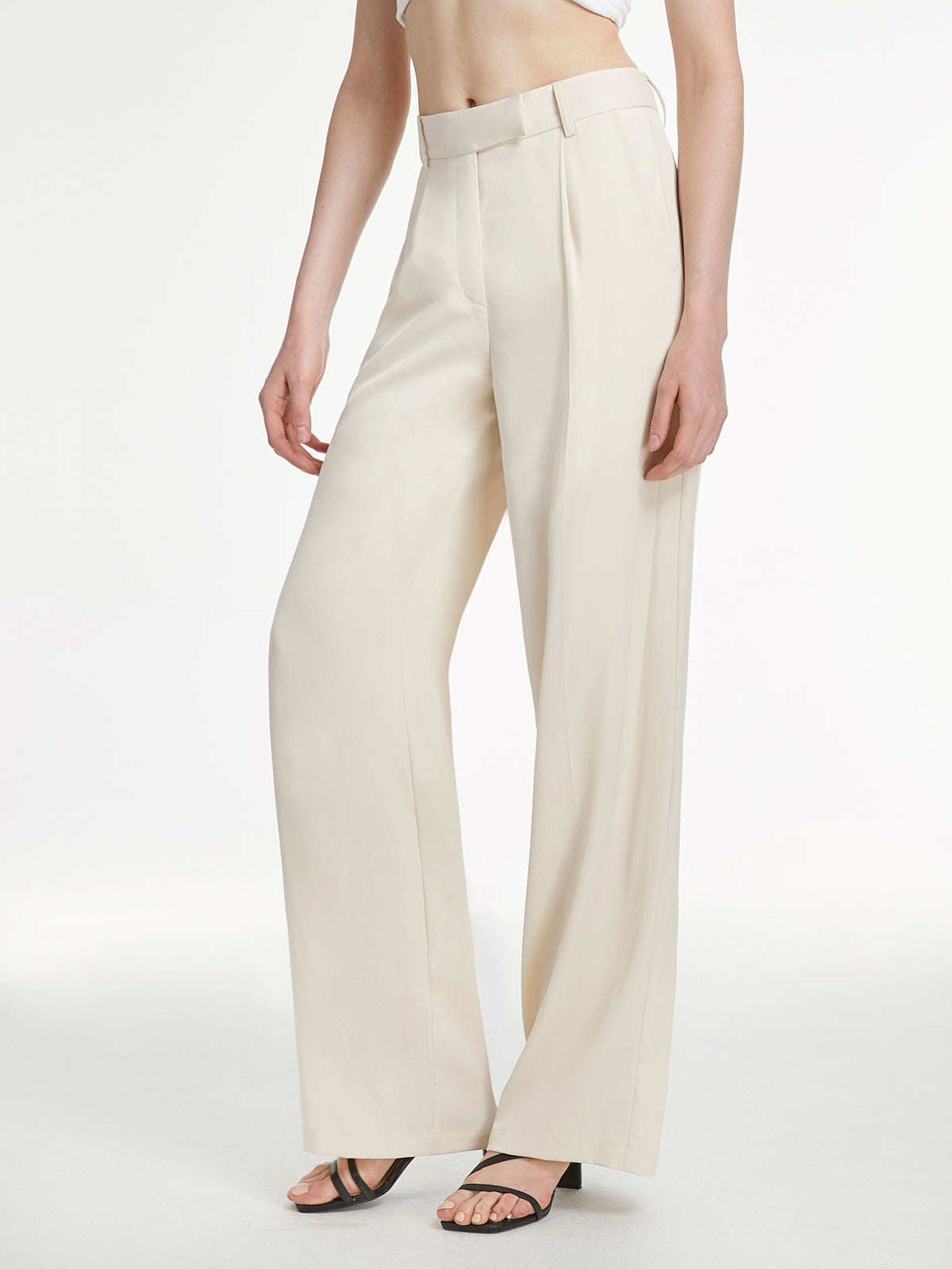 Thecomense - High Waisted Straight Leg Trousers