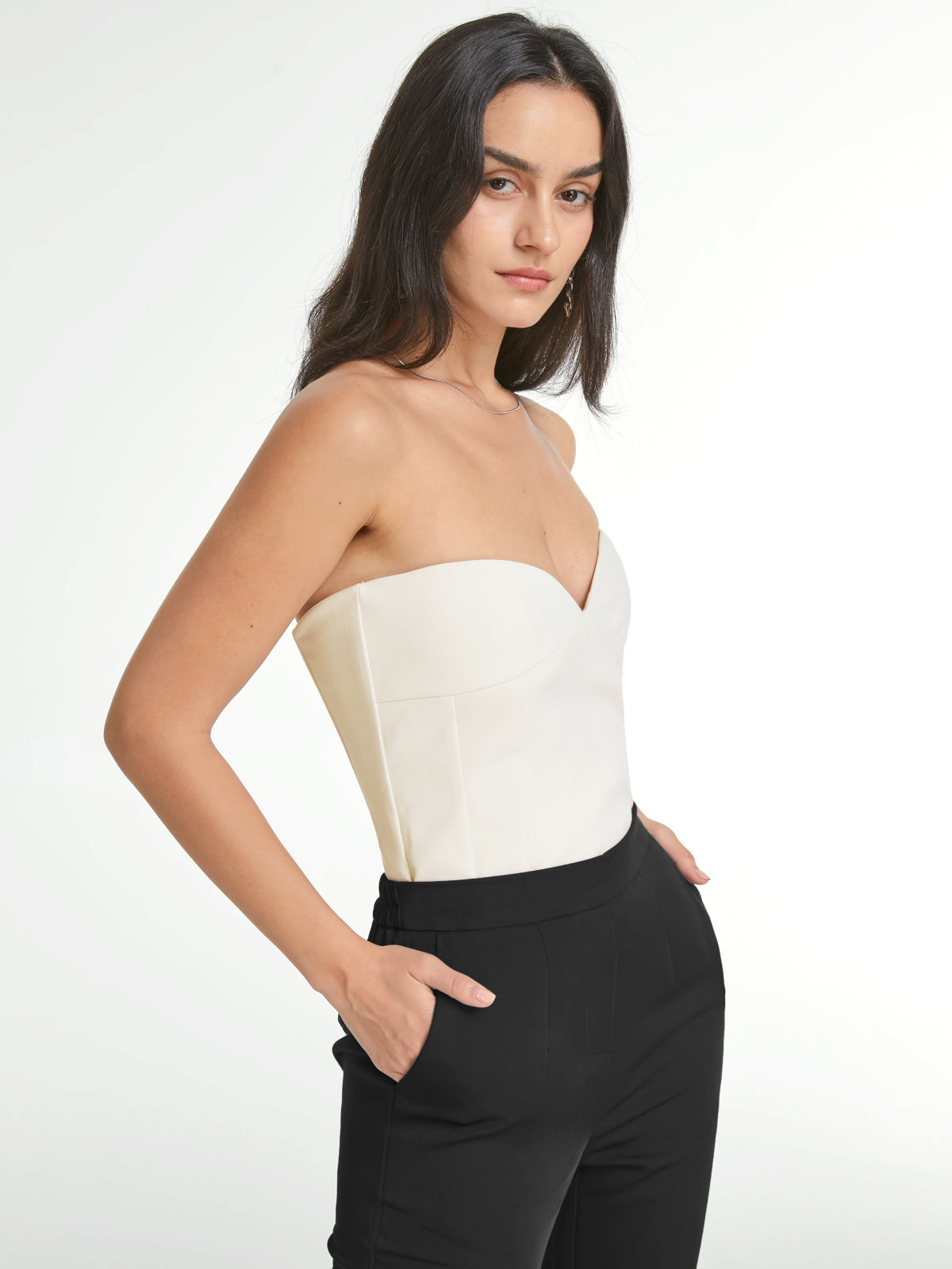 Thecomense - Sweetheart Contour Corset Tube Top