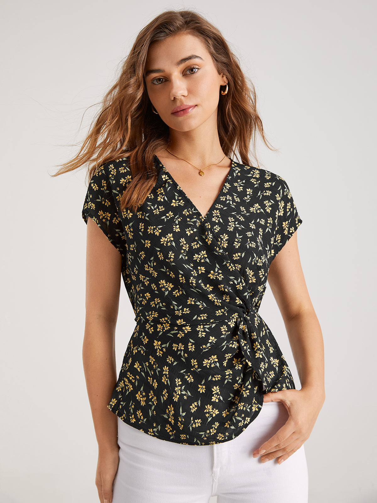 Thecomense - Twist Floral Garden Top
