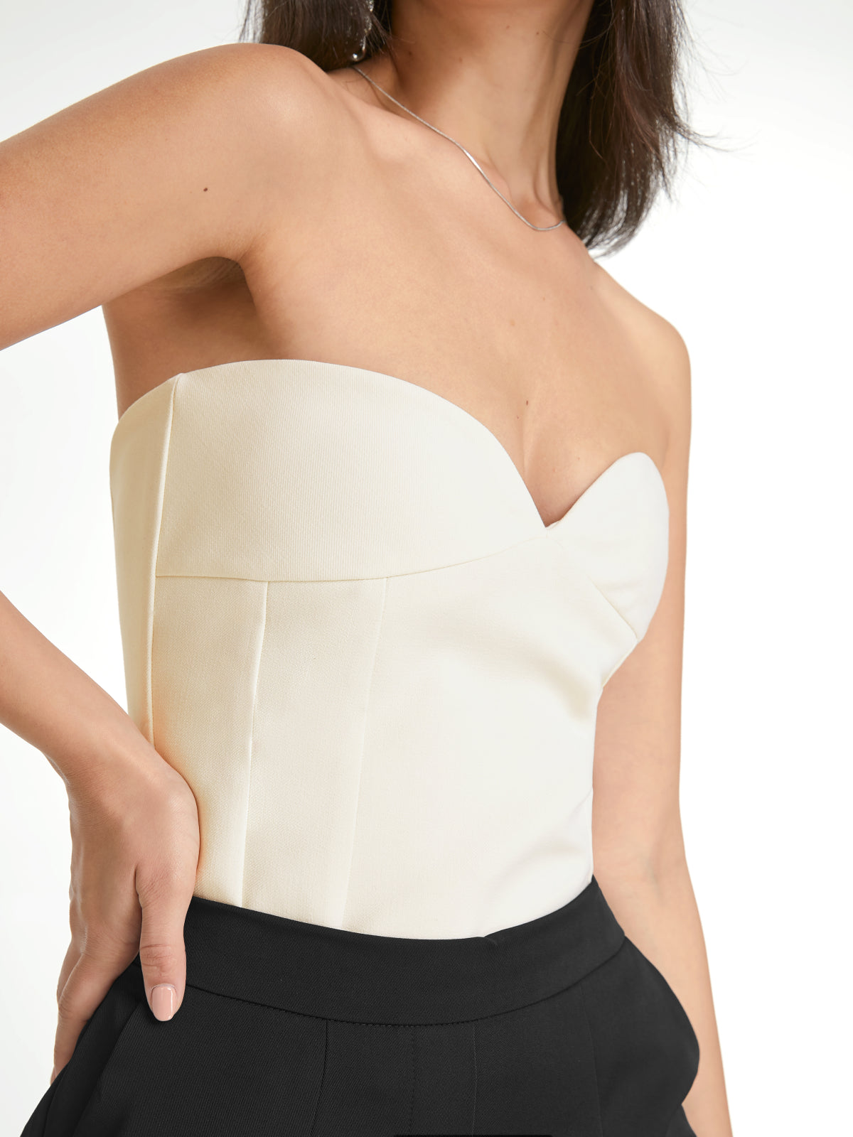 Thecomense - Sweetheart Contour Corset Tube Top