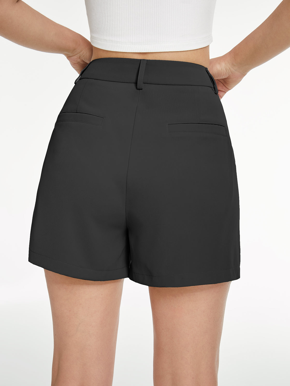 Thecomense - High Waisted Pastel Trouser Shorts