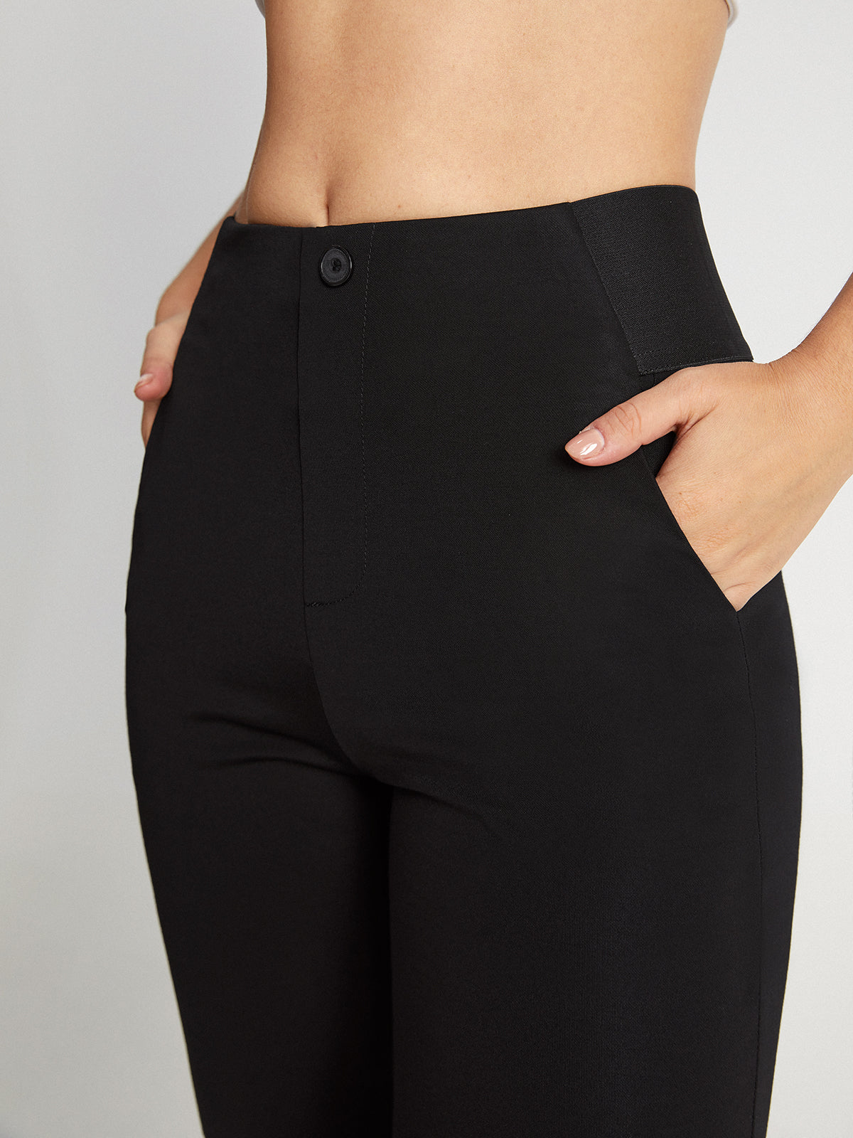 Thecomense - High Waisted Skinny Cropped Pants
