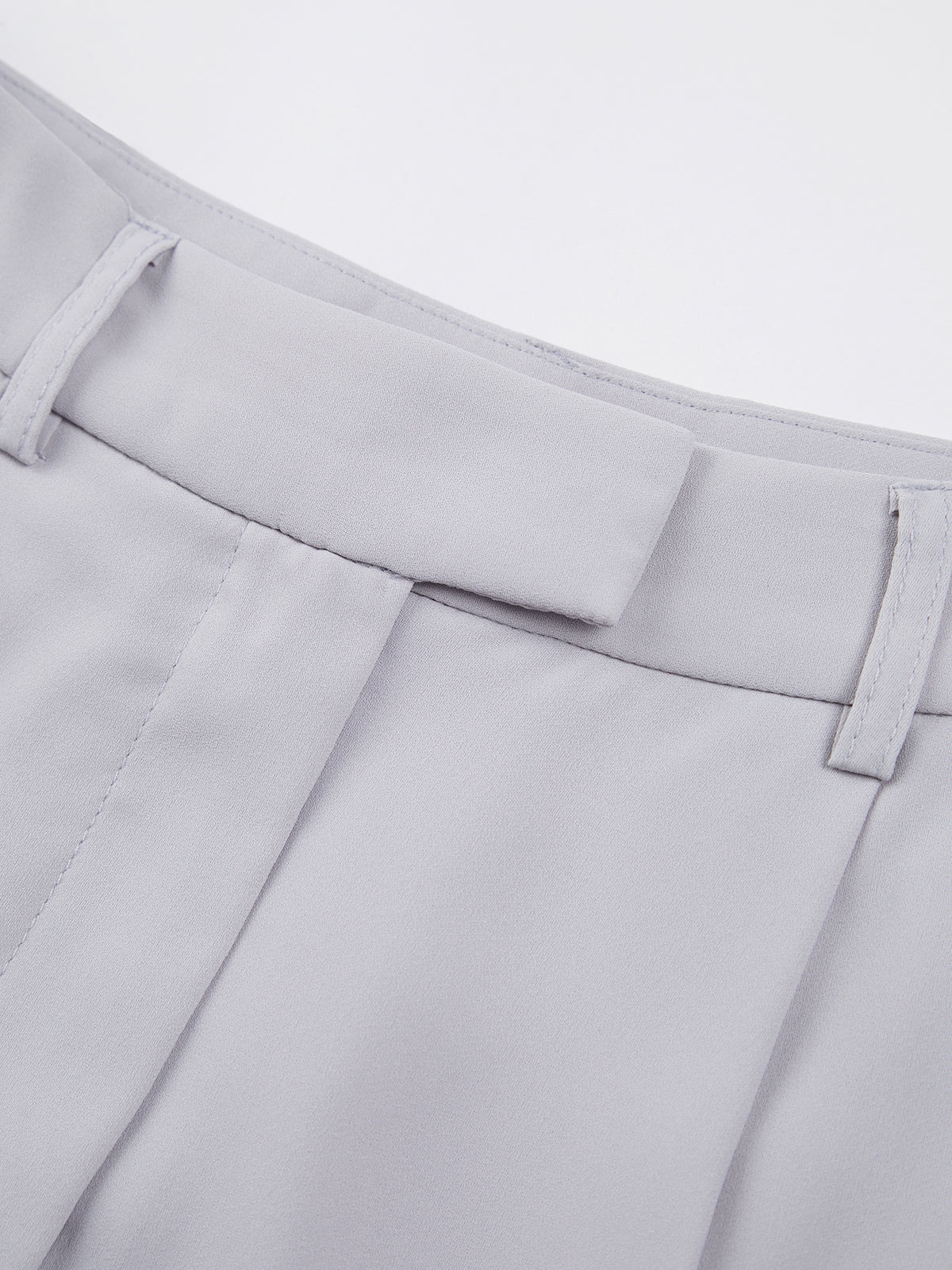 Thecomense - High Waisted Mid Thigh Trouser Shorts
