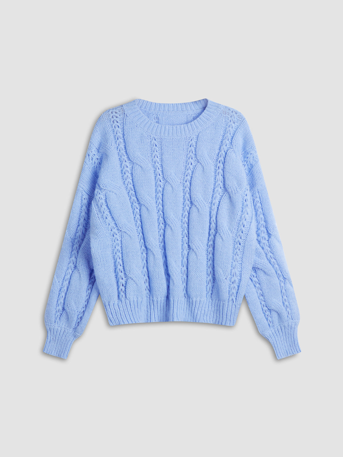 Thecomense - Sea Bubbles Cable Knit Sweater