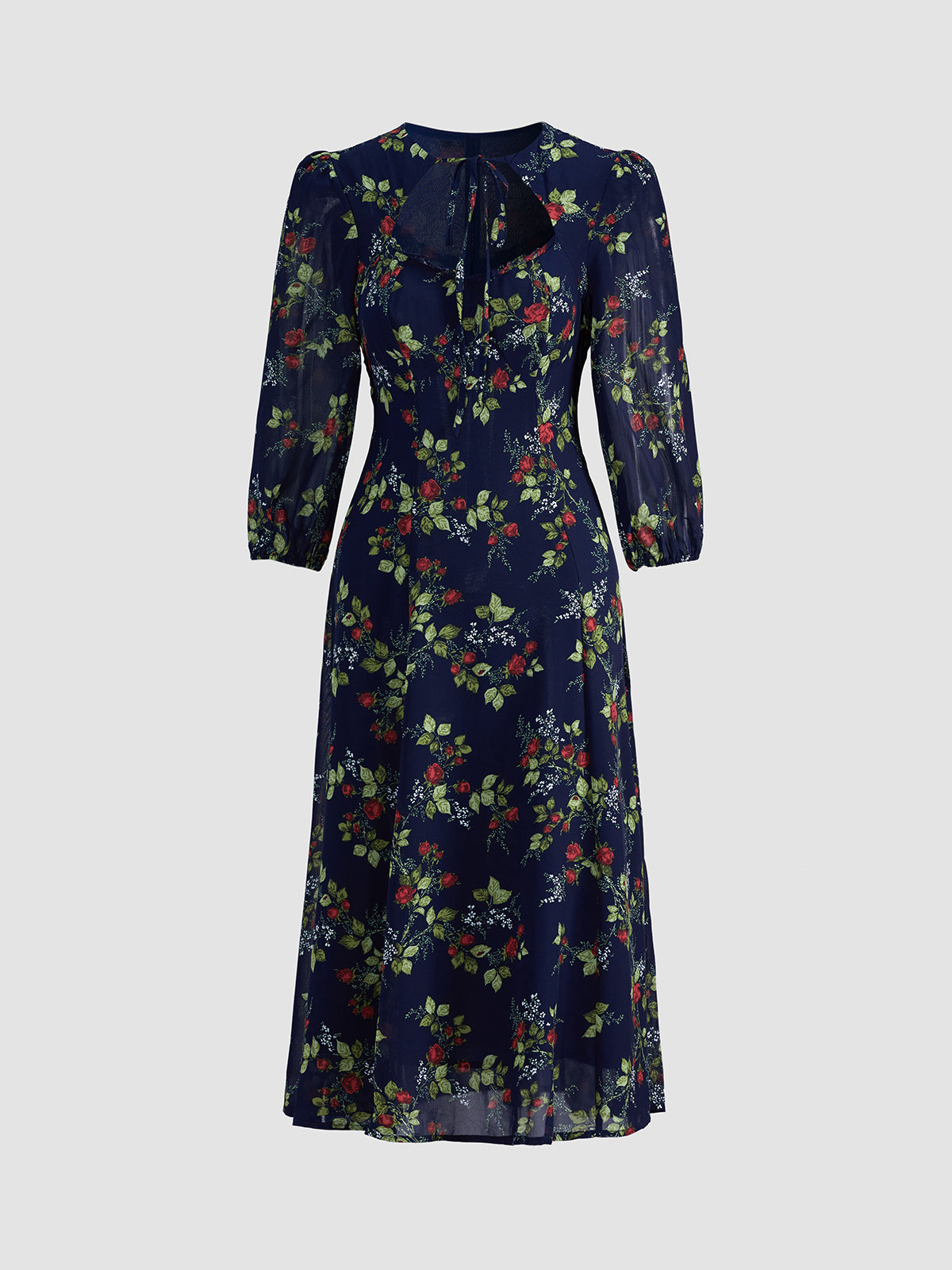 Thecomense - Evening Petals Cut Out Dress