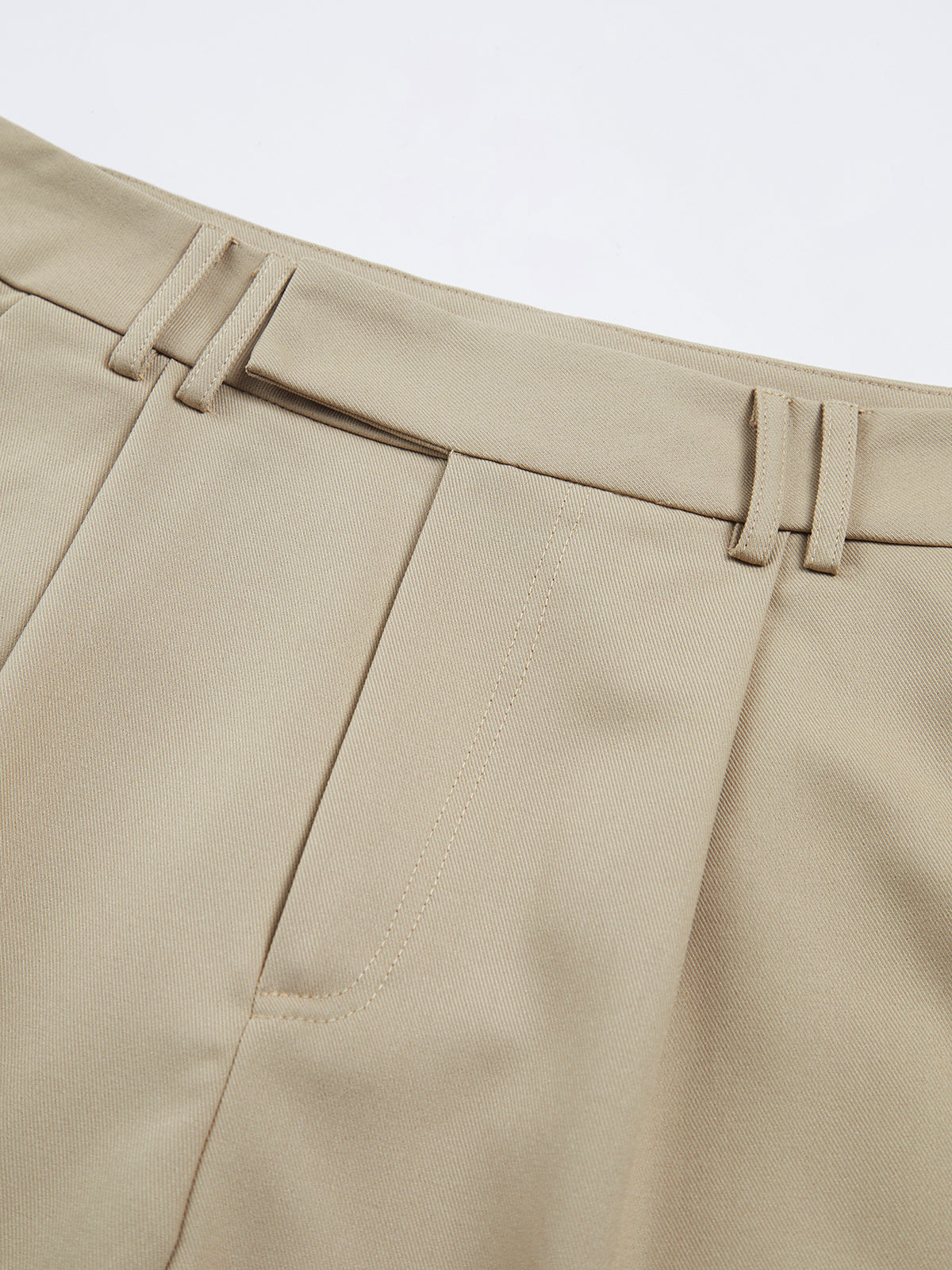 Thecomense - High Waisted Knee Length Pleat Front Trouser Shorts