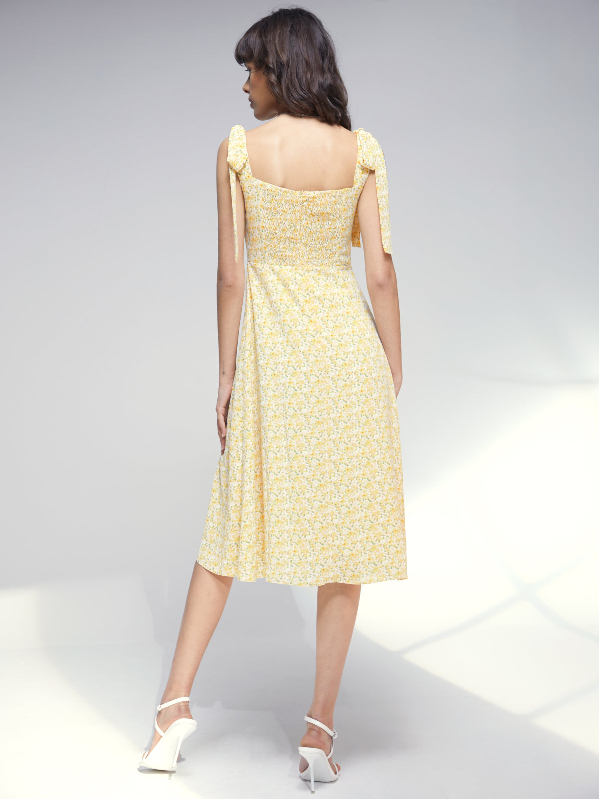 Thecomense - Cutie Caution Floral Strap Dress