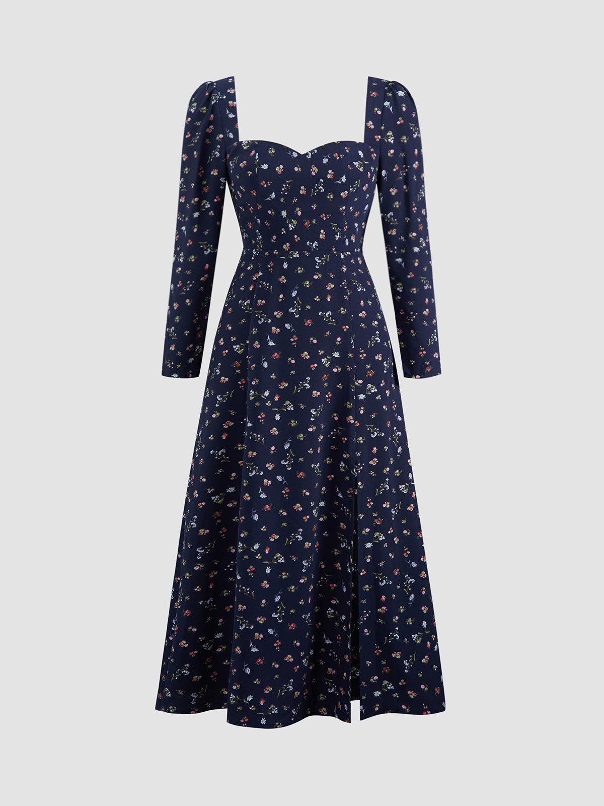 Thecomense - Ditsy Flora Square Dress