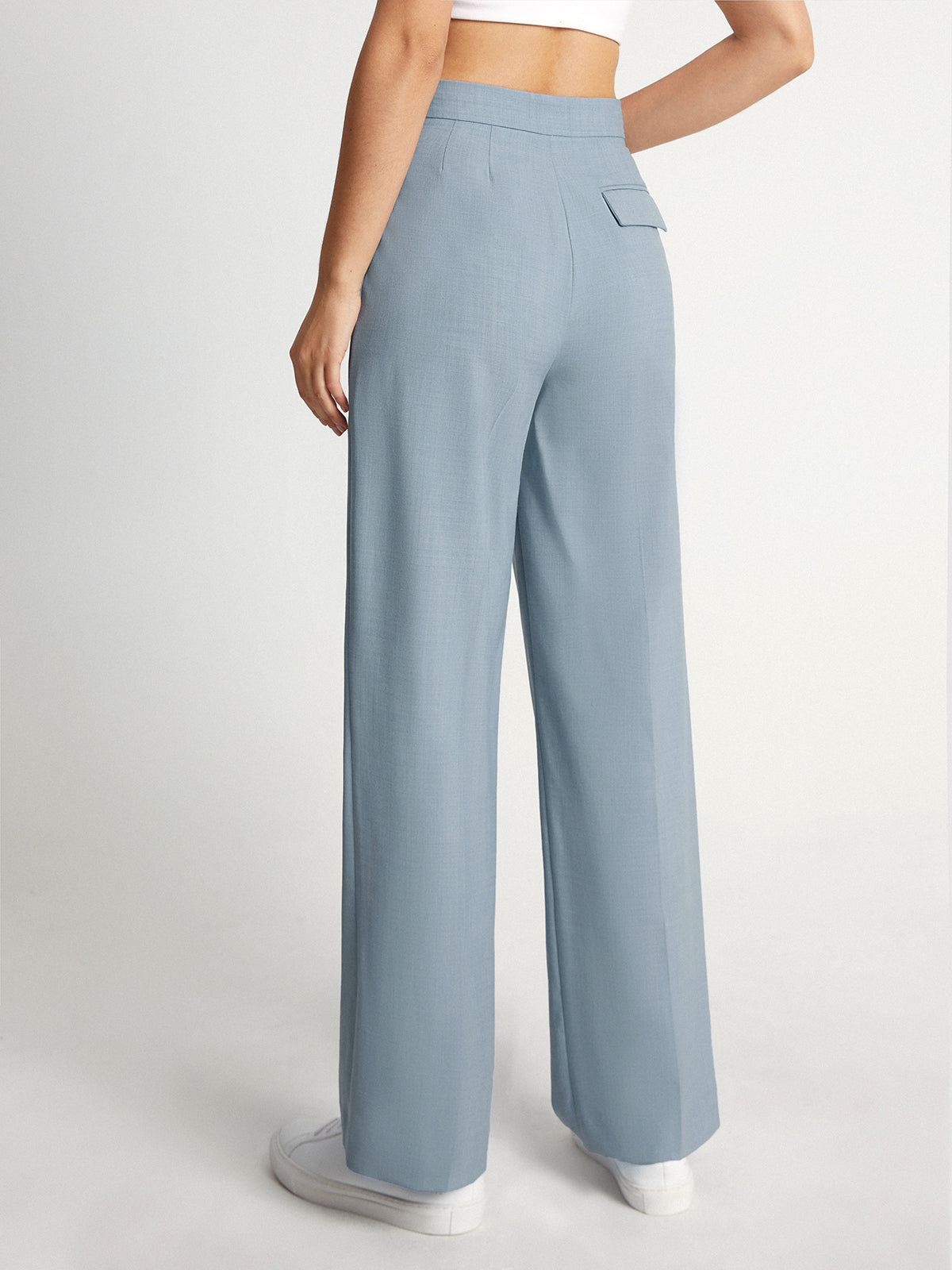 Thecomense - High Waisted Belt Slip Relaxed Fit Pleat Front Trousers
