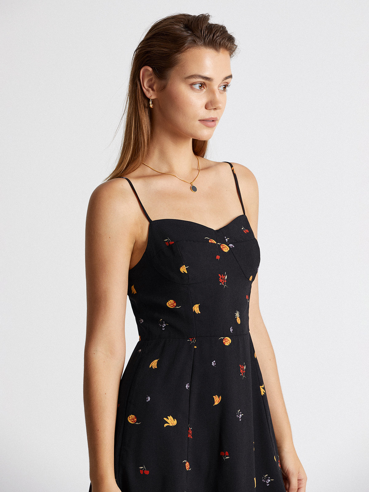 Thecomense - Sweetheart Fruit Mix Mini Sun Dress