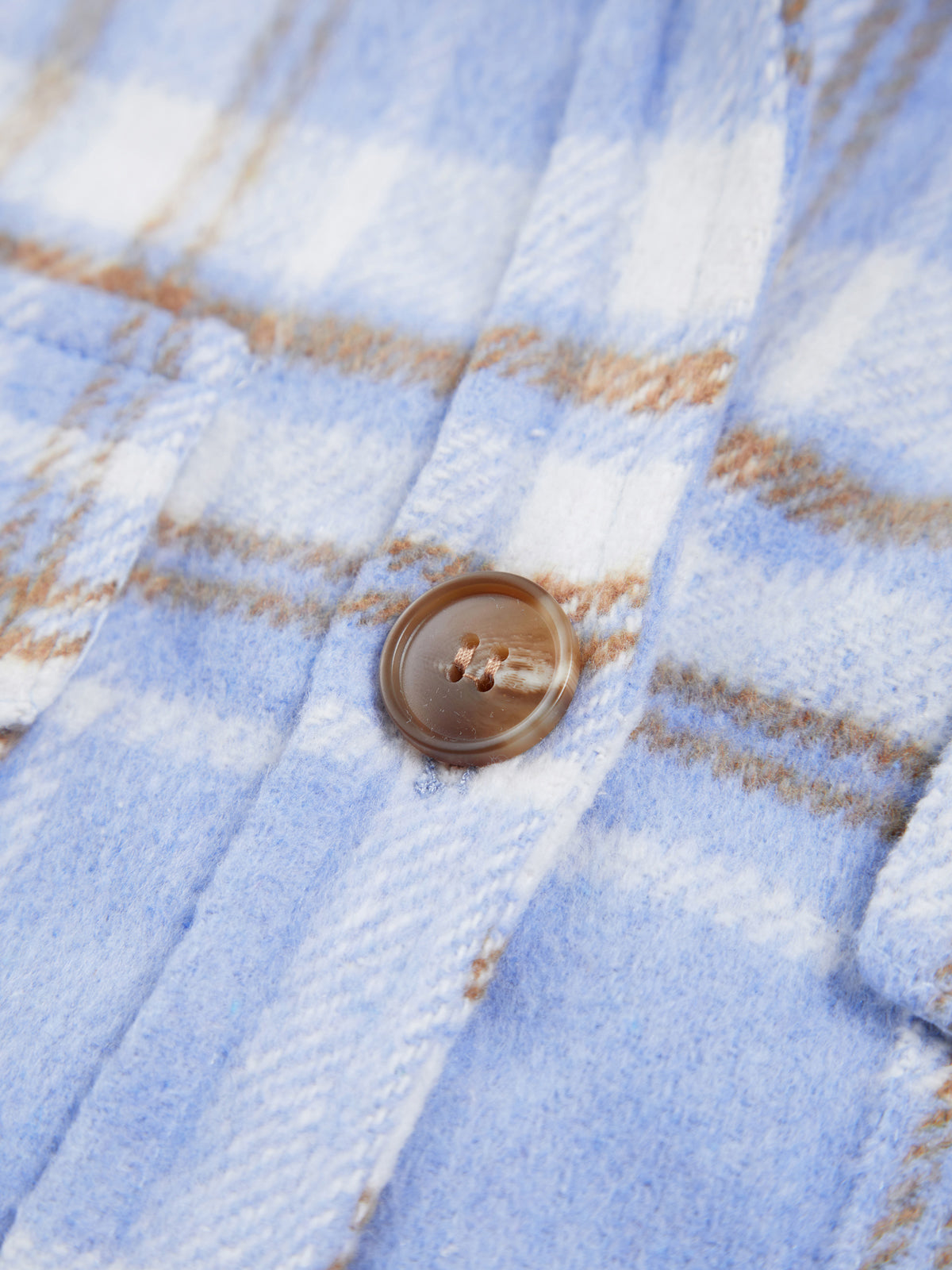 Thecomense - Plaid Long Brushed Wool Shirt Jacket