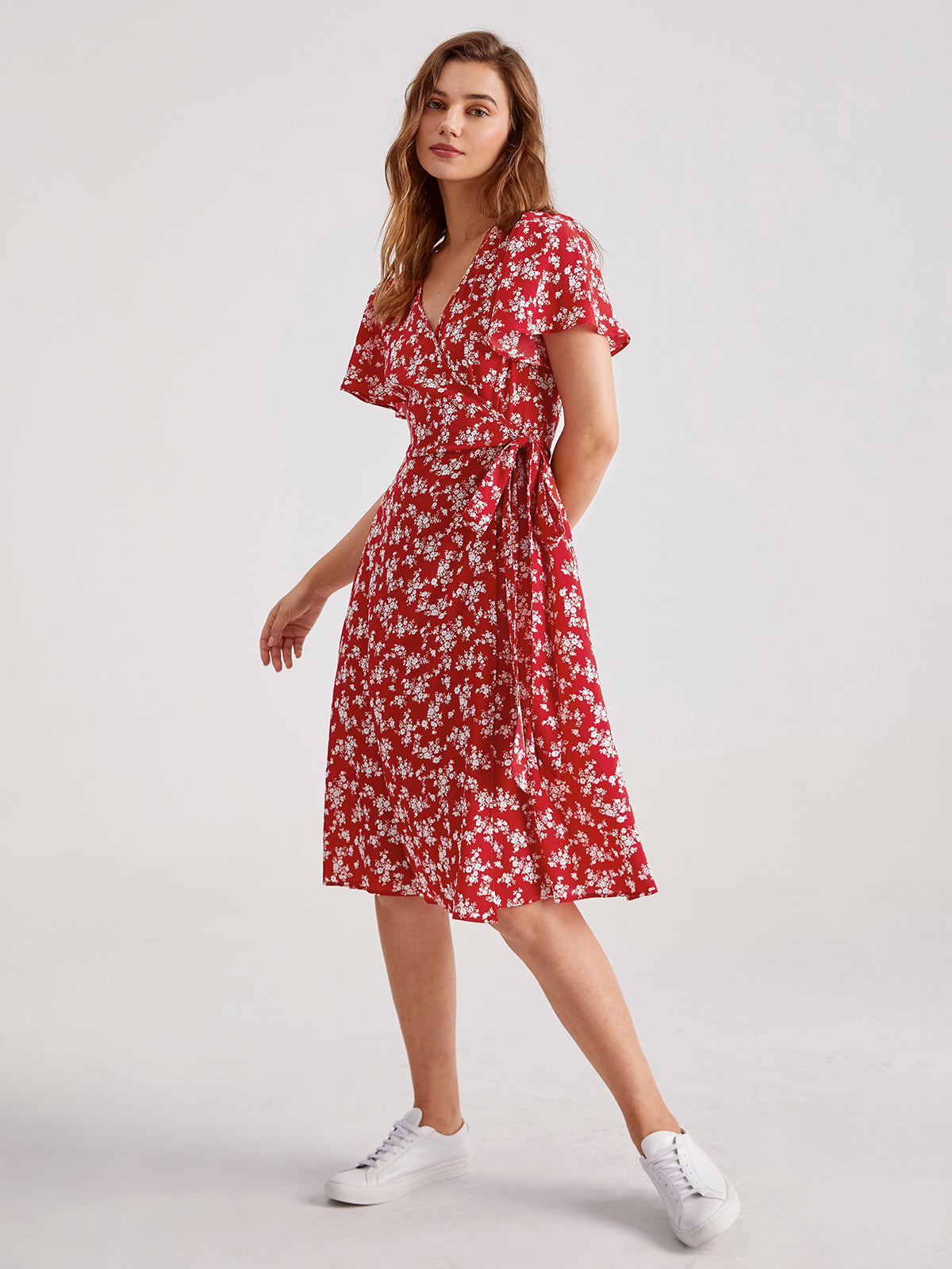 Thecomense - Polka Power Wrap Dress