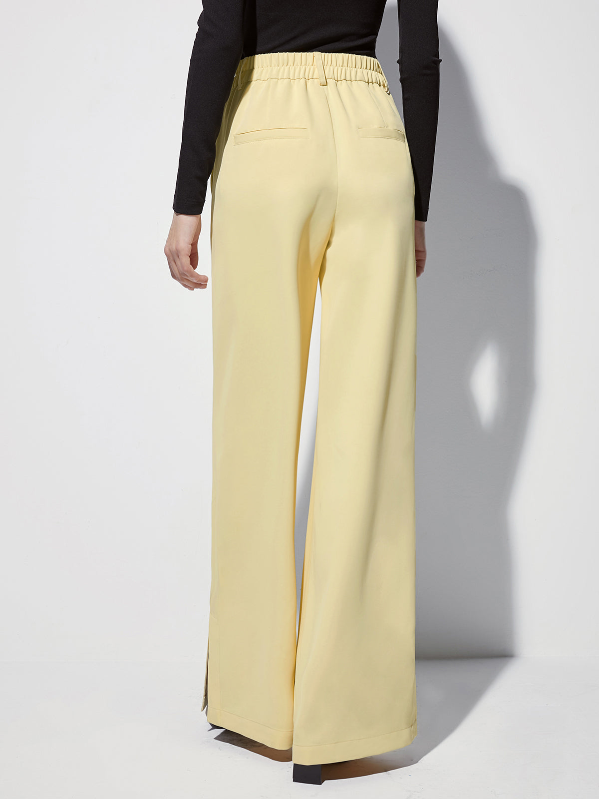 Thecomense - High Waisted Wide Leg Pleat Front Trousers