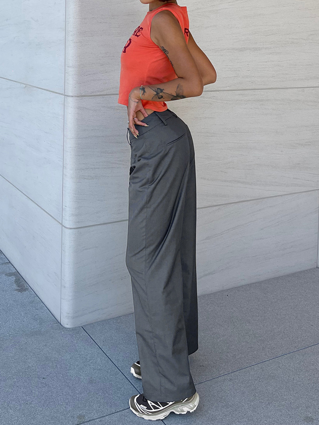 Thecomense - Silver Lining Loose Trousers