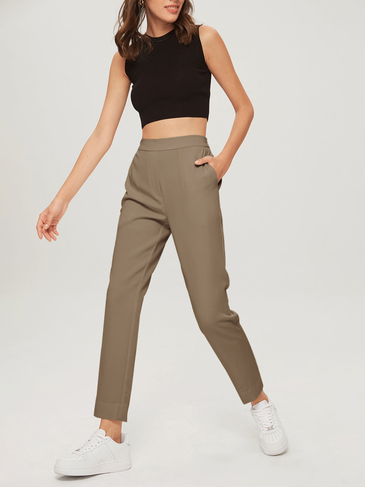 Thecomense - Everyday Cropped Slim Trousers