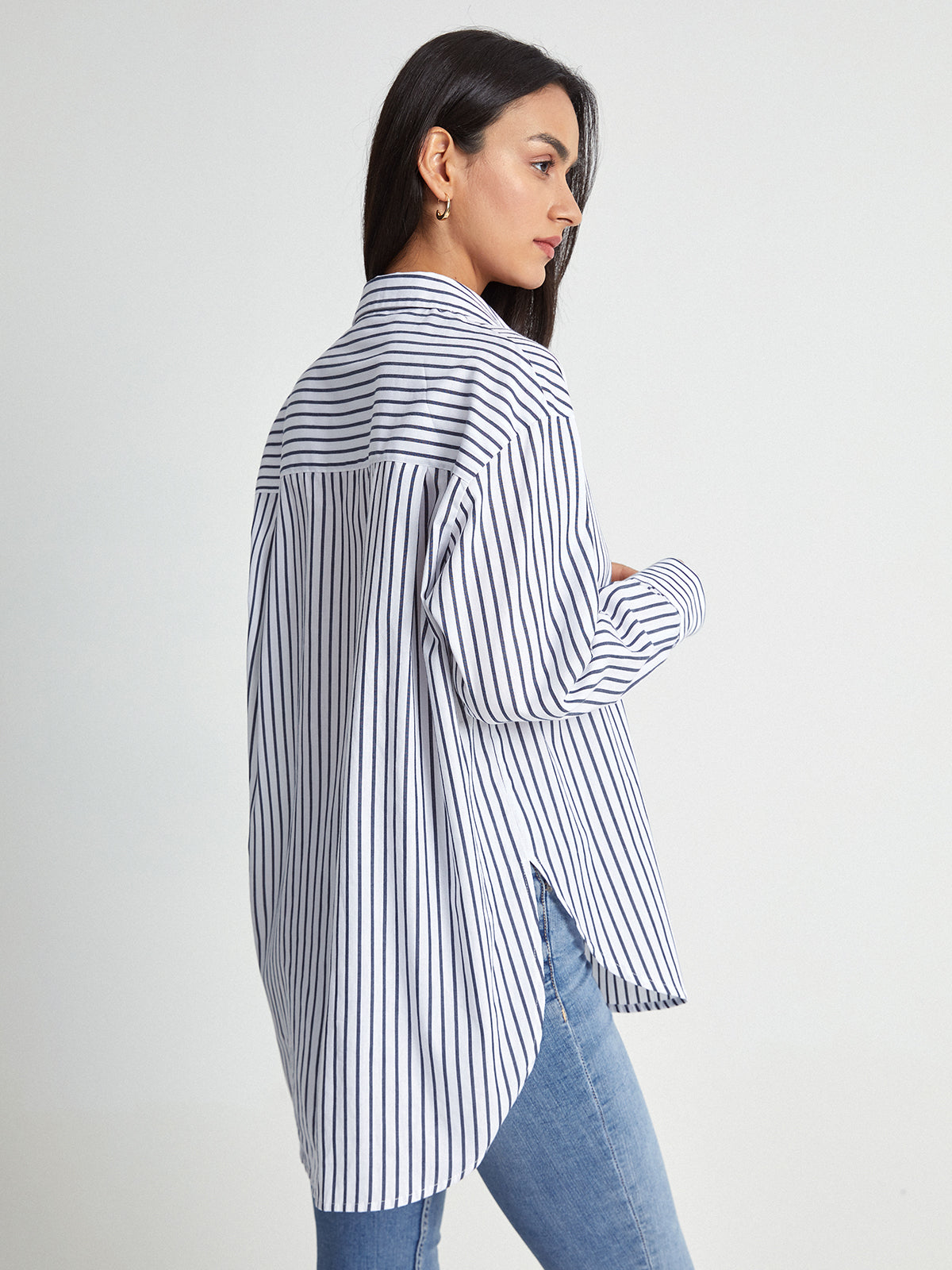 Thecomense - Striped Riviera Long Button Up Shirt