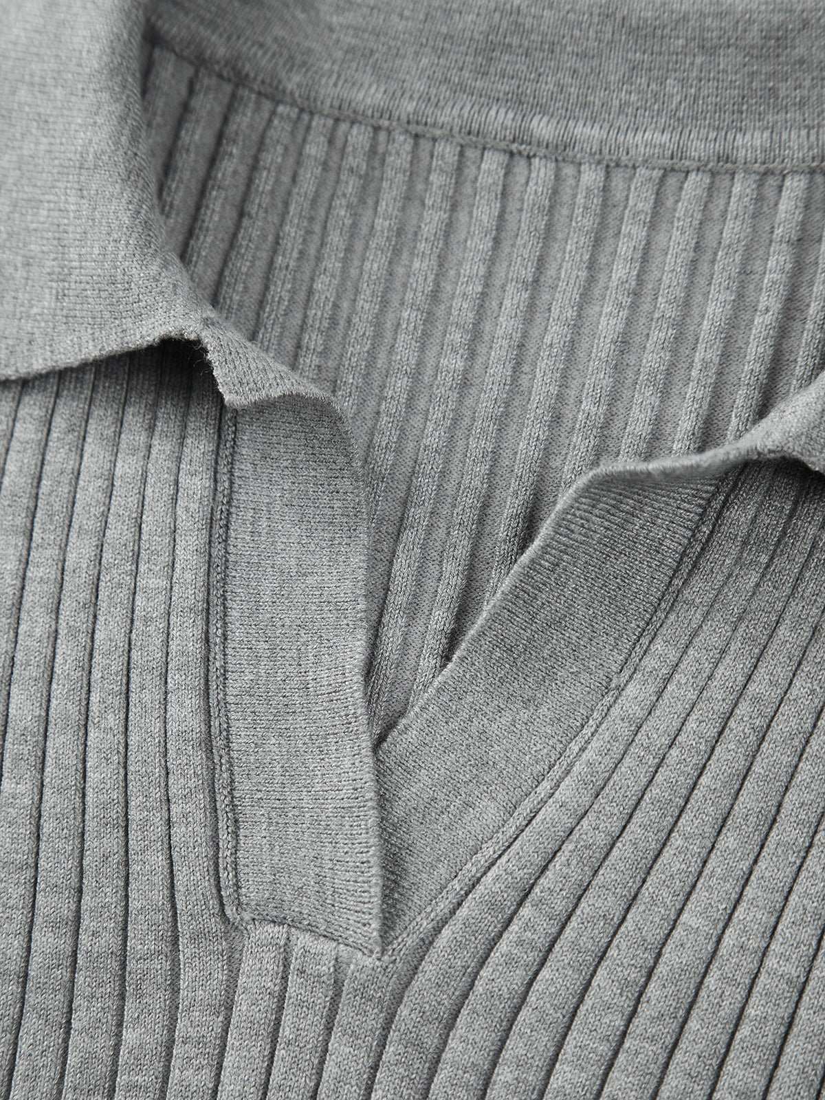 Thecomense - Cropped Knit Polo Shirt