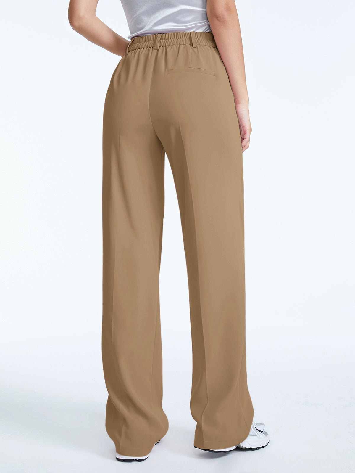 Thecomense - High Waisted Straight Leg Pleat Front Trousers