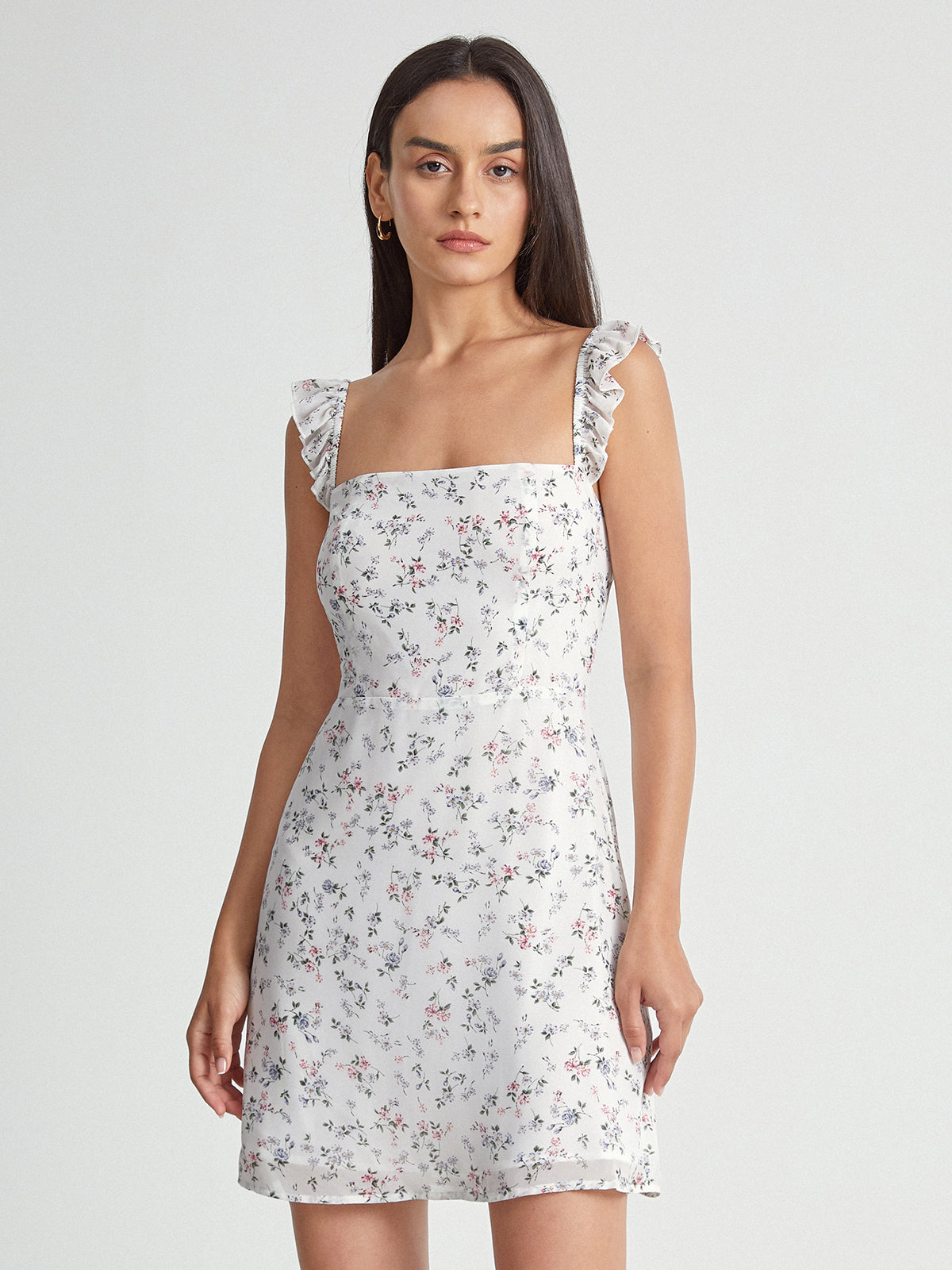 Thecomense - Cloud Nine Ruffled Hem Dress