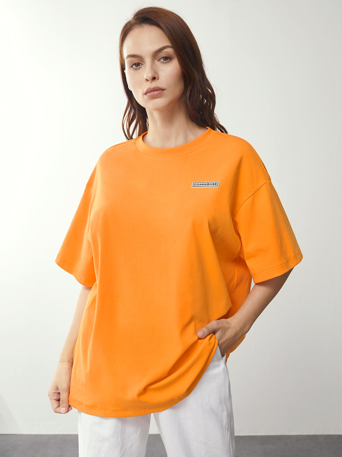 Thecomense - Orange Oversized T-shirt