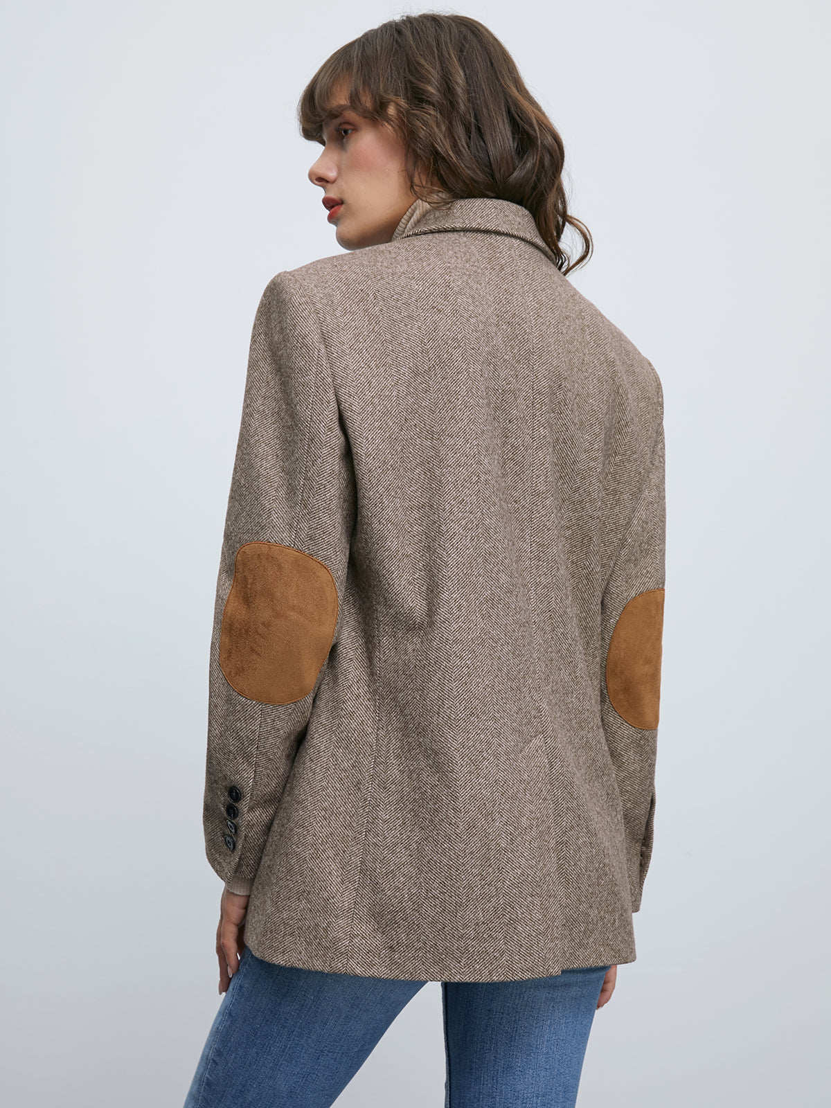 Thecomense - Wool Elbow Patch Blazer