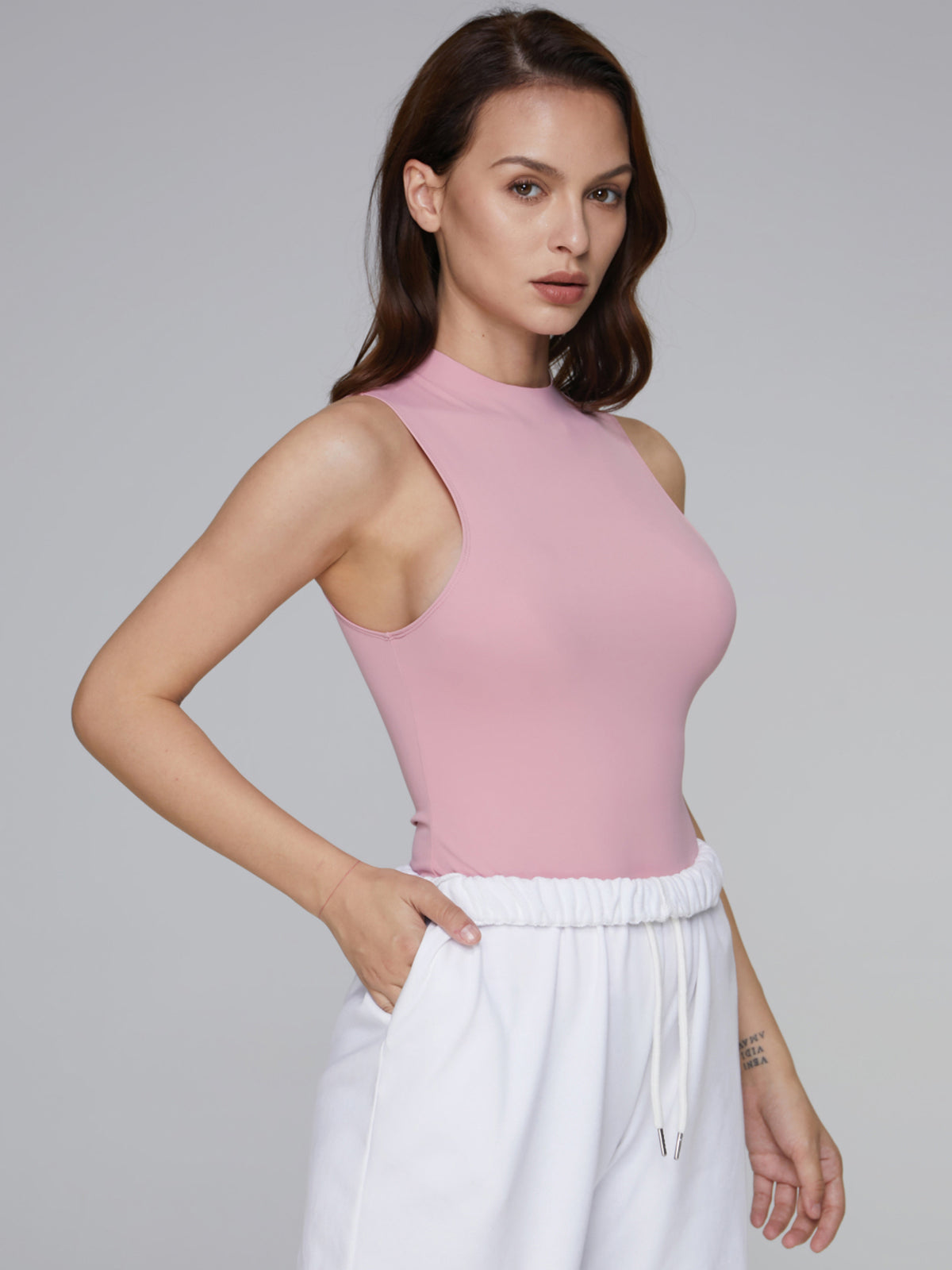 Thecomense - Basic Style Sleeveless Halter Top
