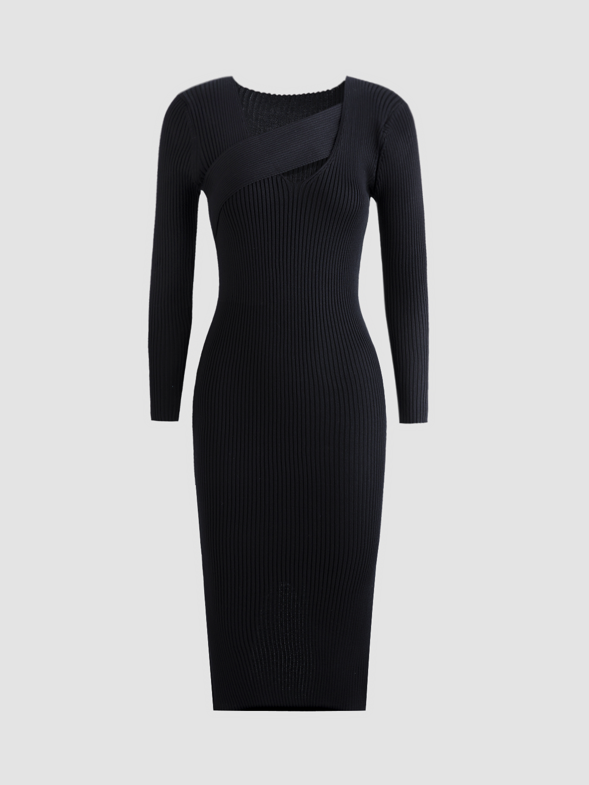 Thecomense - Me Before You Ribbed Sweater Dress