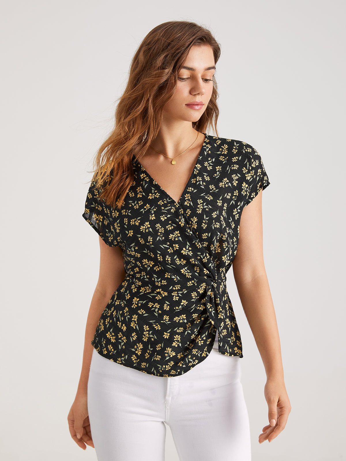 Thecomense - Twist Floral Garden Top