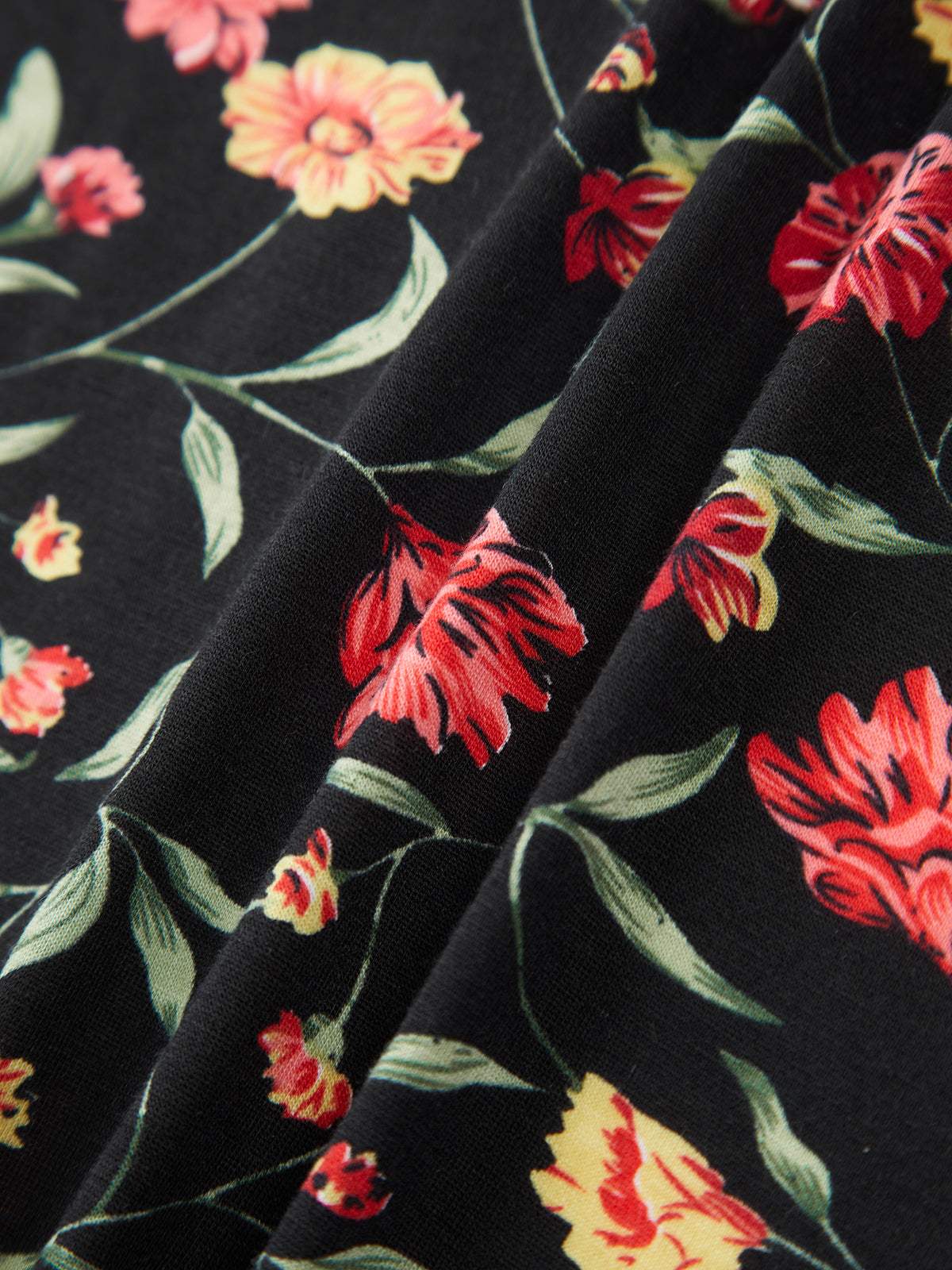 Thecomense - V-Neck Floral Wrap Tie Top